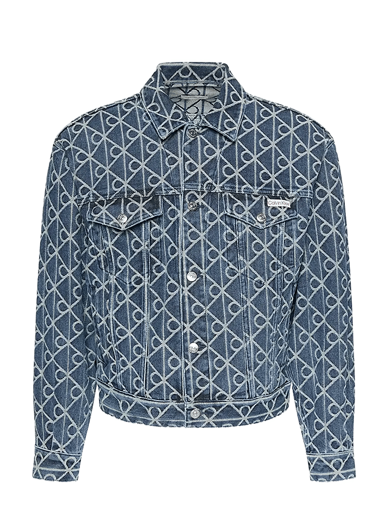 Calvin Klein Jeans - 90S INDIGO EMBLEM JACQUARD TRUCK - voodrita teksajakid - indigo emblem - 1