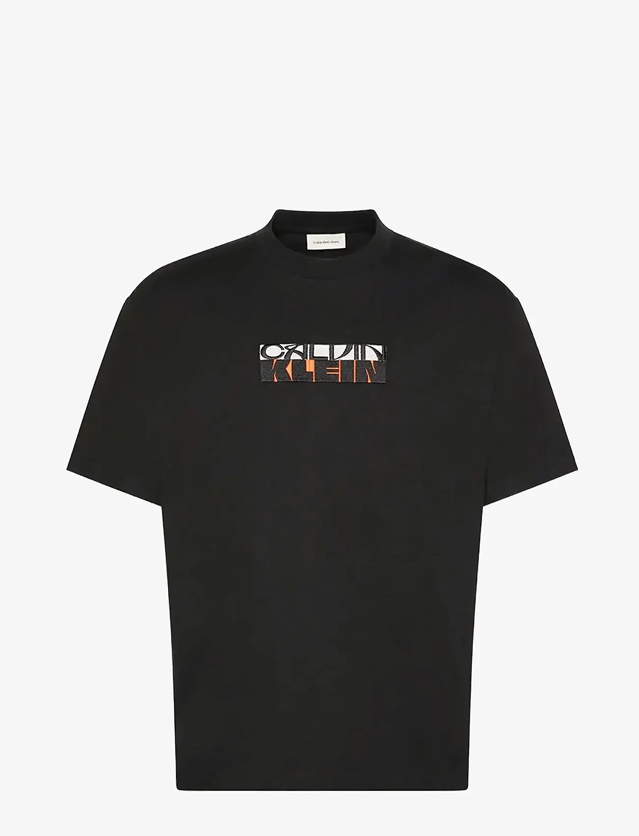 Calvin Klein Jeans - SS 16S TC CALVIN KLEIN BLOCK GRA - kortærmede t-shirts - black - 1