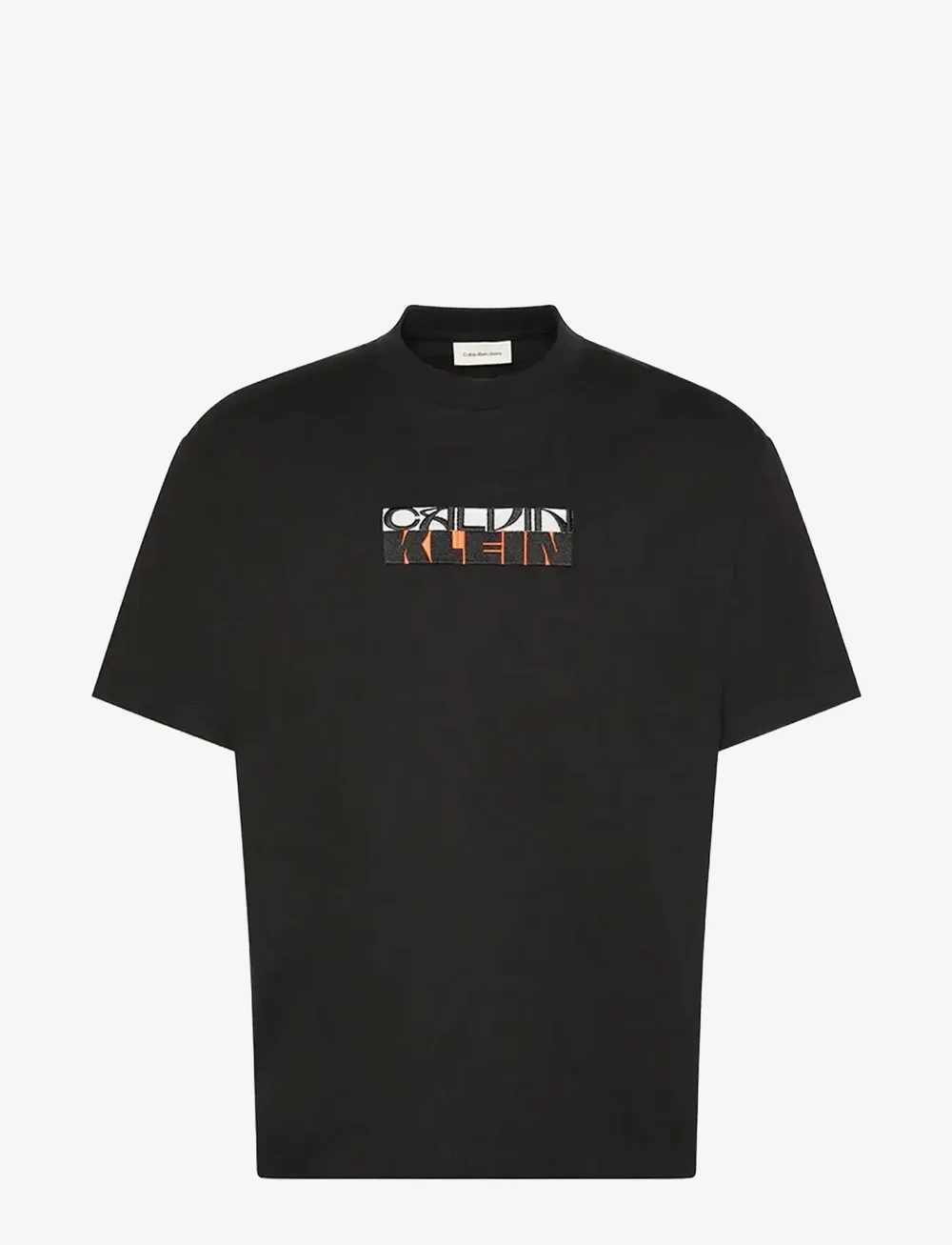 Calvin Klein Jeans - SS 16S TC CALVIN KLEIN BLOCK GRA - kortärmade t-shirts - black - 1