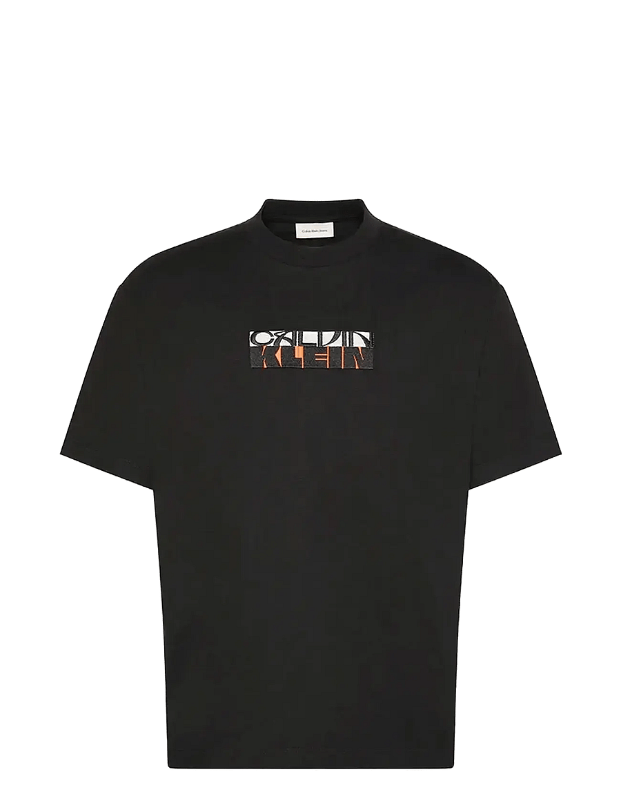 Calvin Klein Jeans - SS 16S TC CALVIN KLEIN BLOCK GRA - short-sleeved t-shirts - black - 1