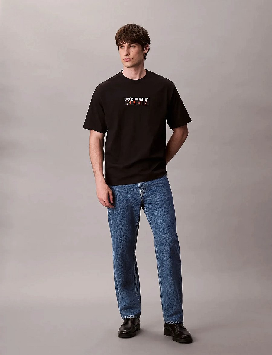 Calvin Klein Jeans - SS 16S TC CALVIN KLEIN BLOCK GRA - short-sleeved t-shirts - black - 2