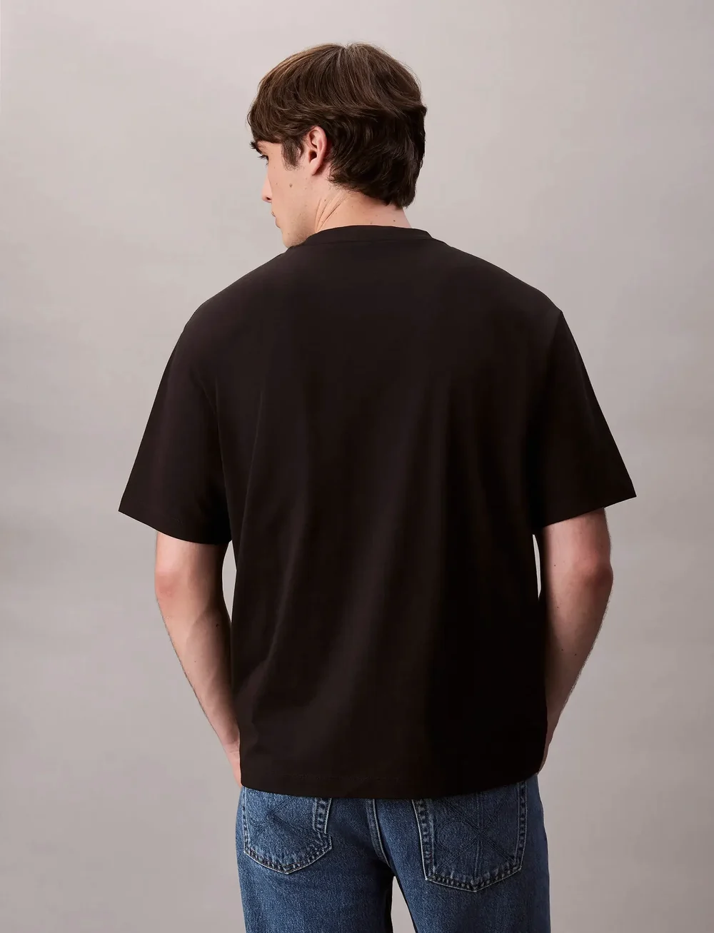 Calvin Klein Jeans - SS 16S TC CALVIN KLEIN BLOCK GRA - kortärmade t-shirts - black - 5