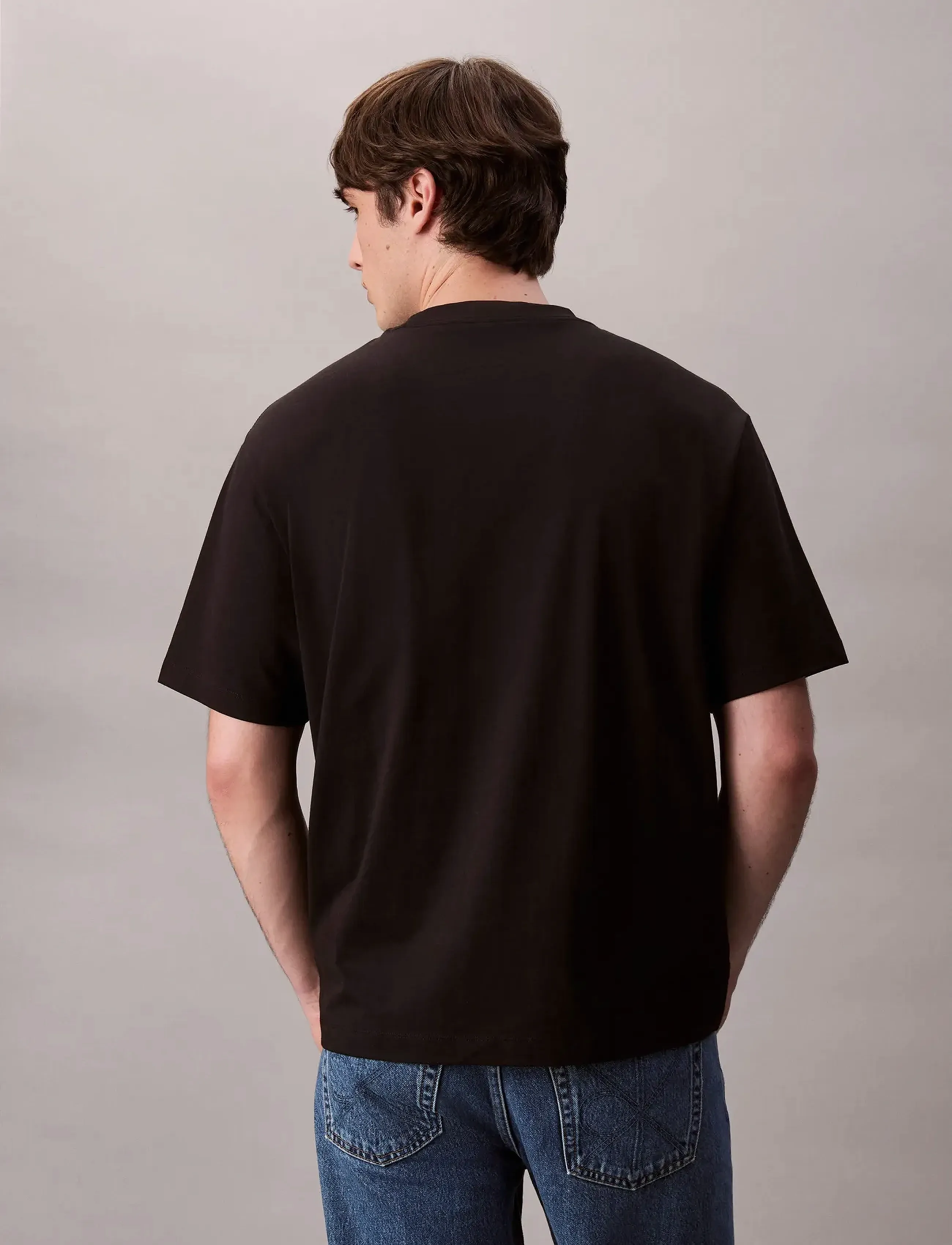 Calvin Klein Jeans - SS 16S TC CALVIN KLEIN BLOCK GRA - lühikeste varrukatega t-särgid - black - 5
