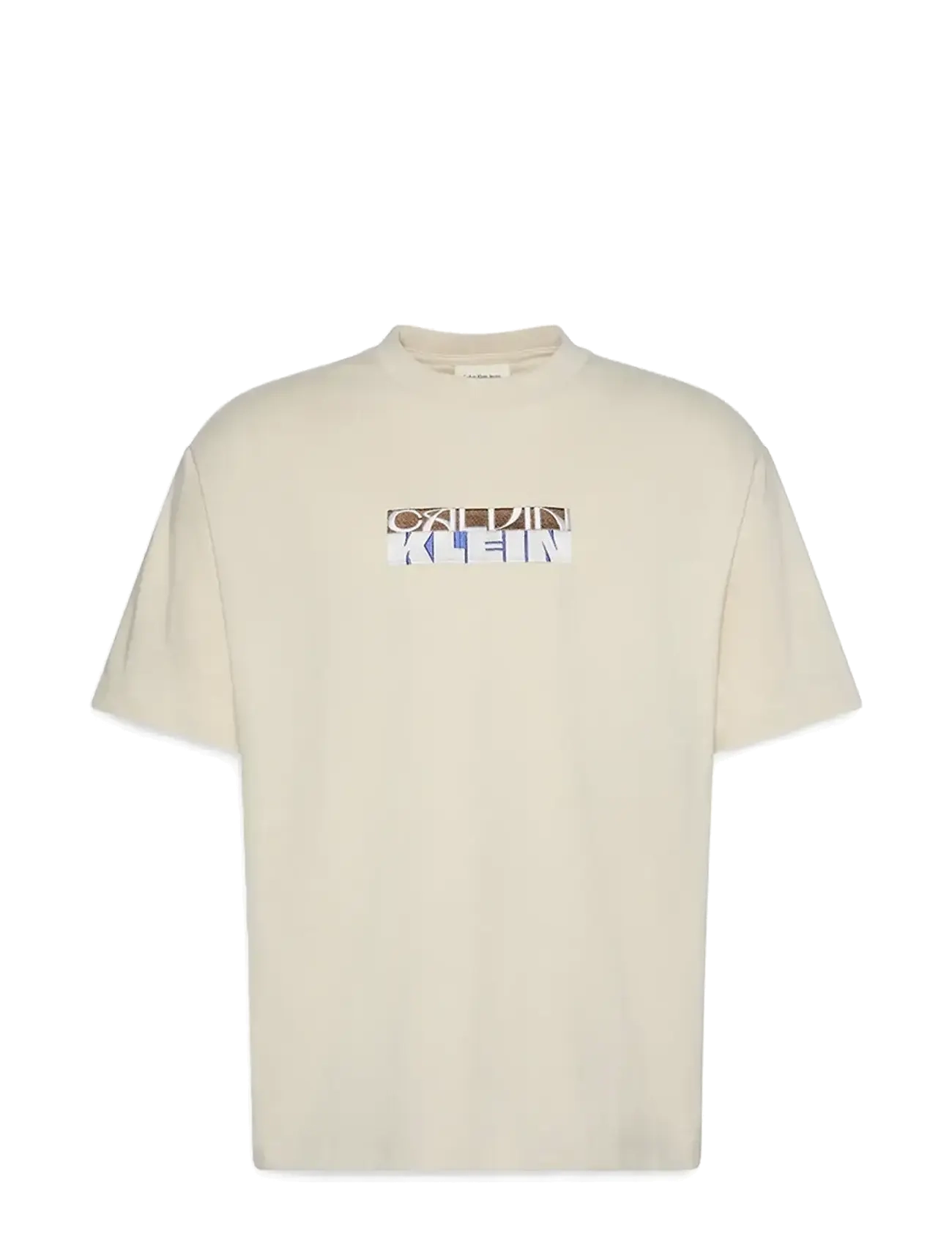 Calvin Klein Jeans SS 16S TC CALVIN KLEIN BLOCK GRA - Calvin Klein Jeans - BONE WHITE / cream