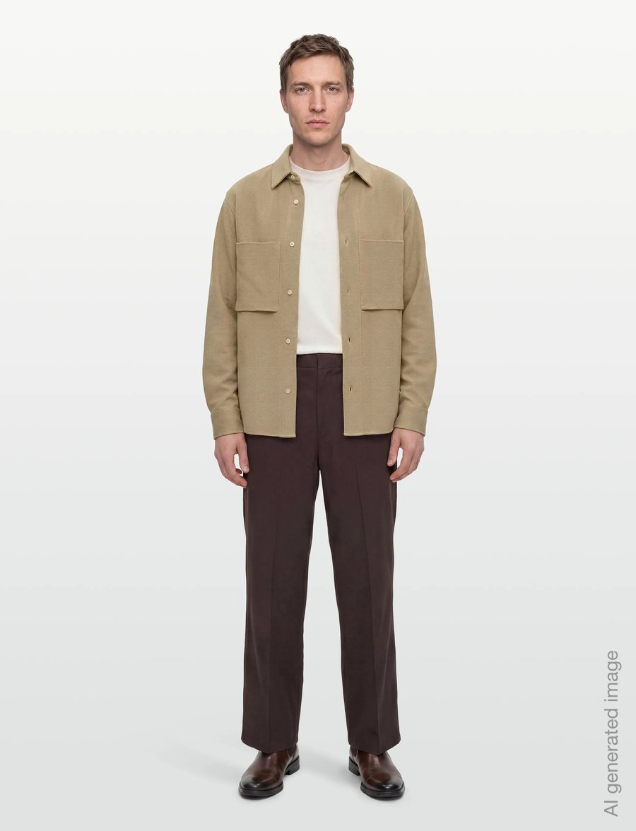 Calvin Klein Jeans - LS COTTON TWILL RELAXED OVERSHIR - overshirts - travertine - 0