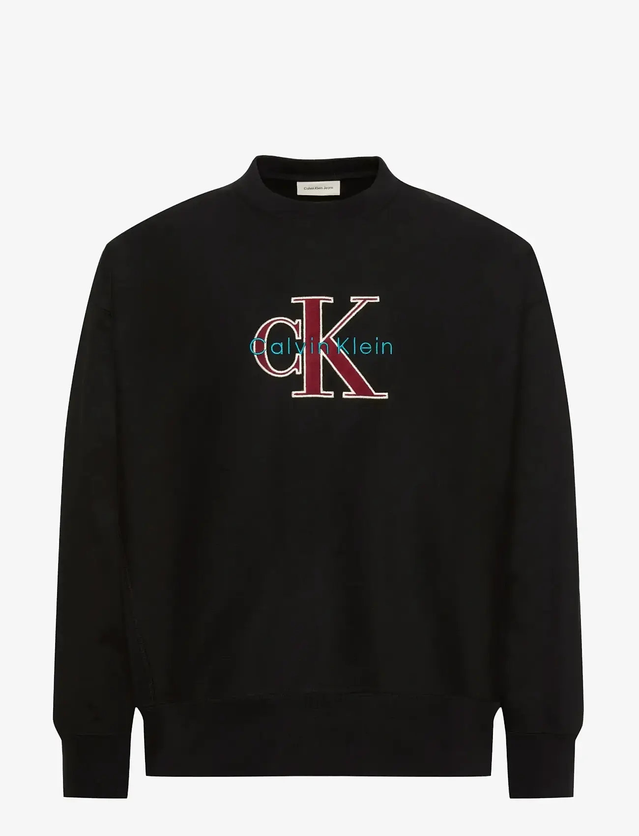 Calvin Klein Jeans - PREMIUM TRI-COLOR MONOLOGO CN SW - dressipluusid - black - 1