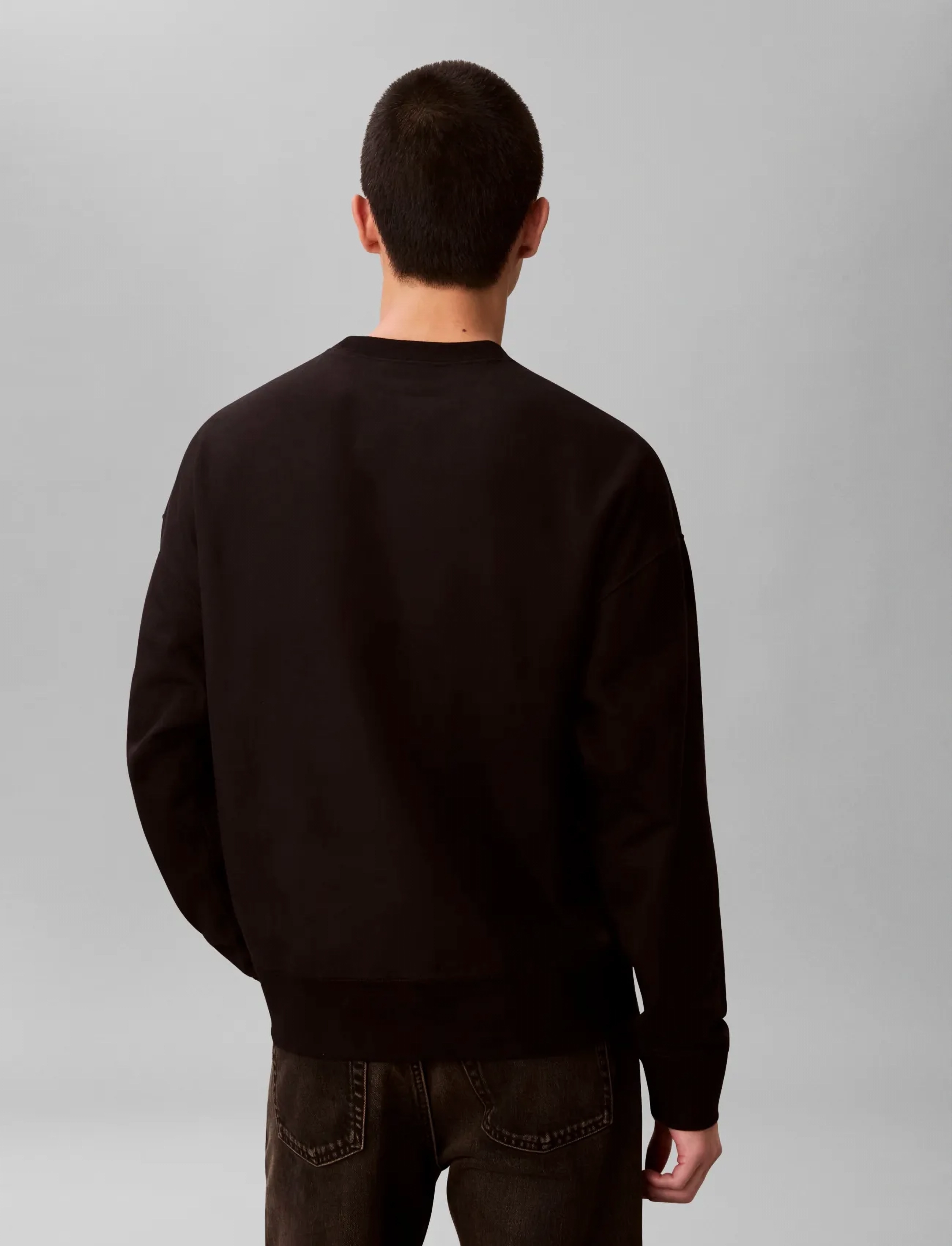 Calvin Klein Jeans - PREMIUM TRI-COLOR MONOLOGO CN SW - sweats - black - 3