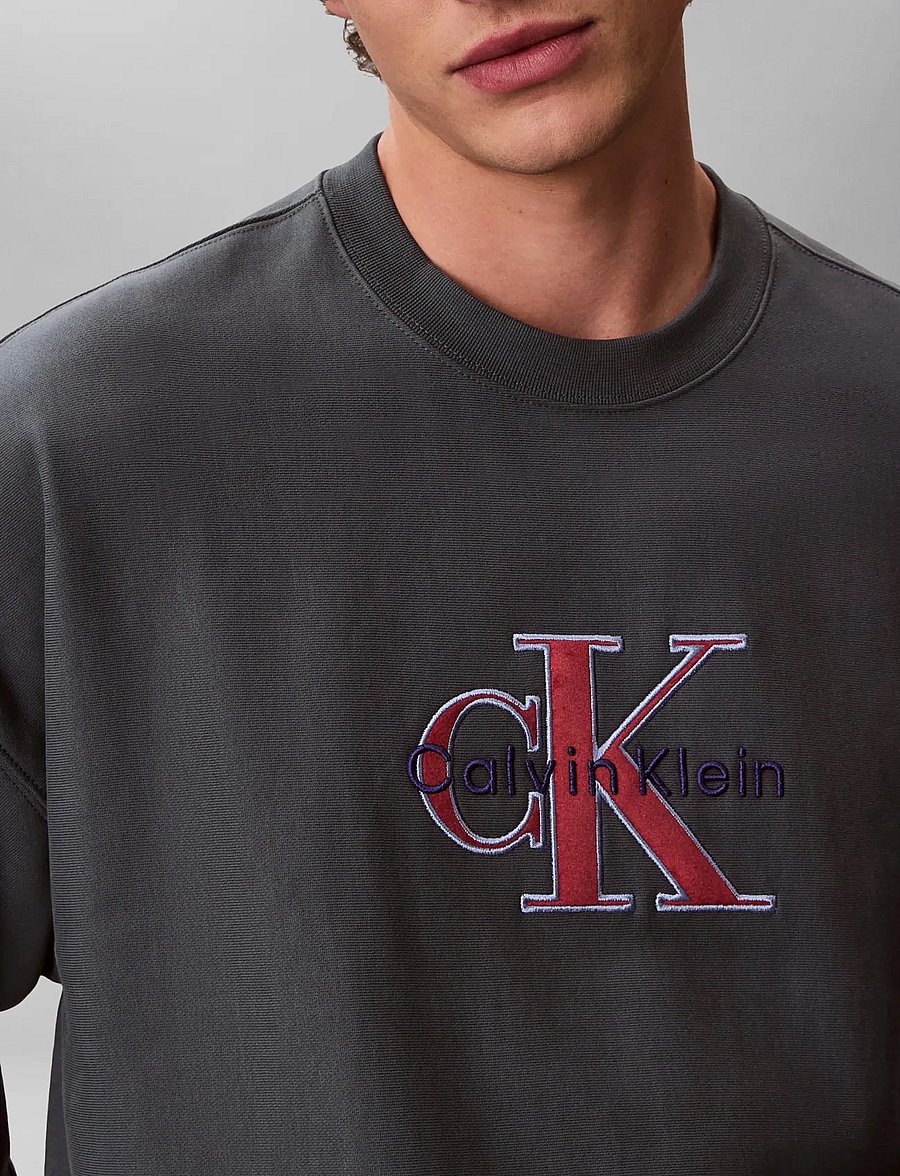 Calvin Klein Jeans - PREMIUM TRI-COLOR MONOLOGO CN SW - hettupeysur - harlem night blue - 4
