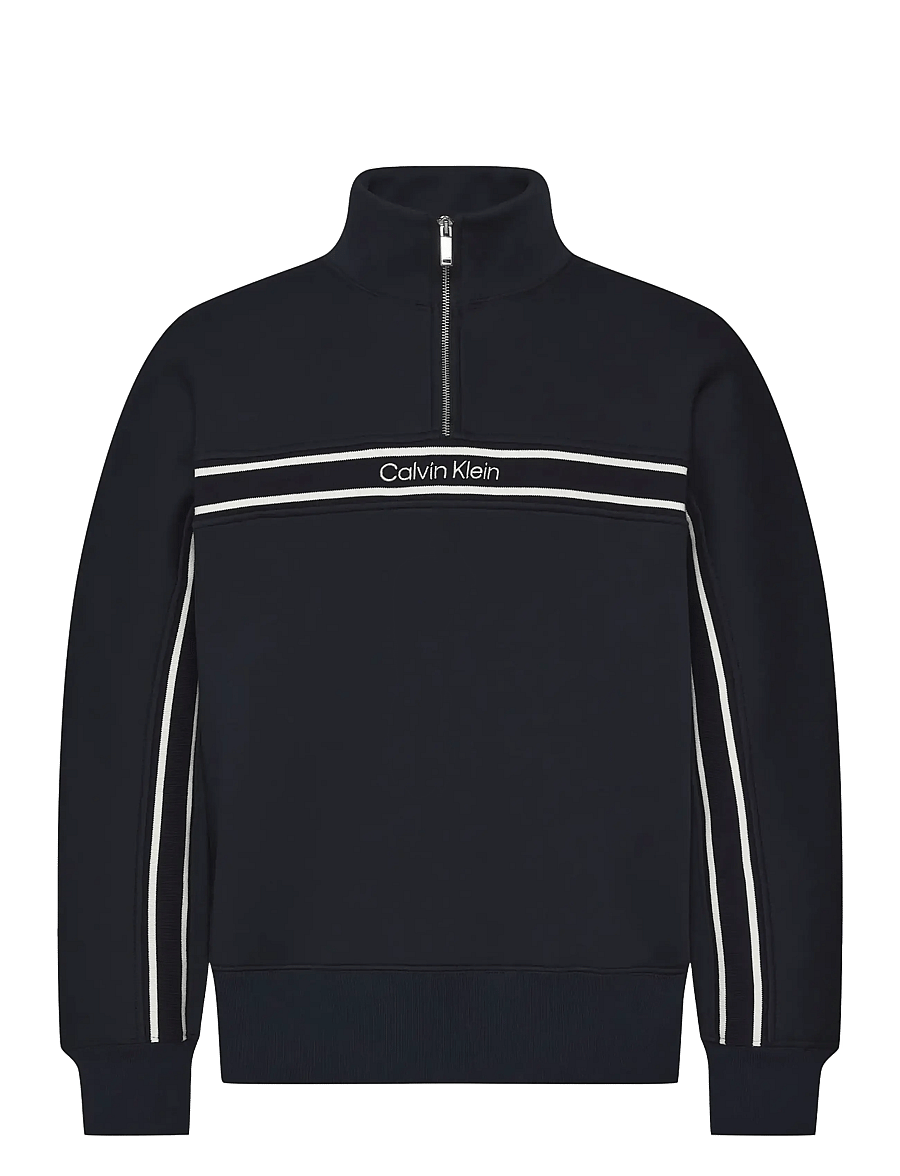 Calvin Klein Jeans - LS COTTON SPACER STRIPE RIB QTR - oberteile - dark sapphire - 0