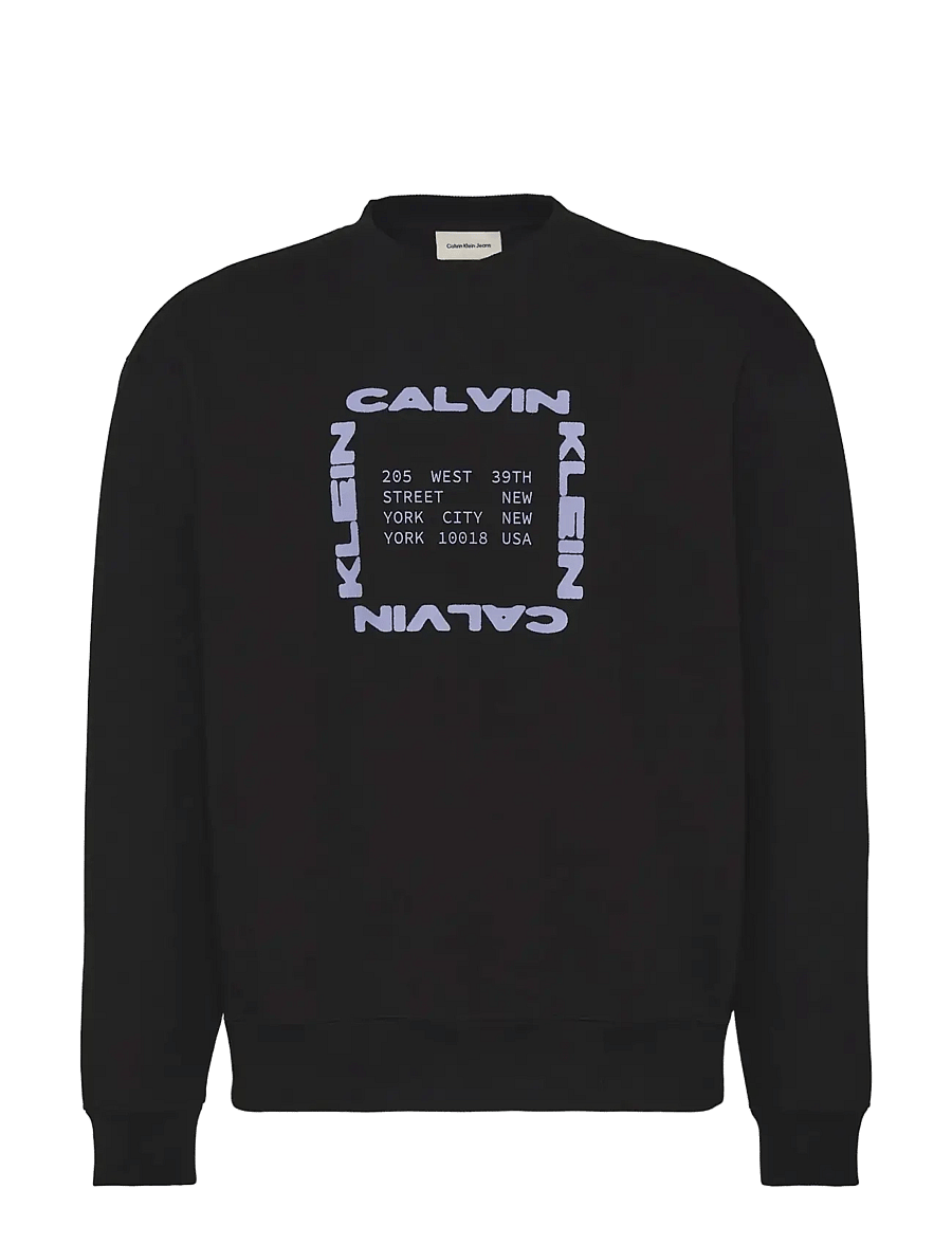 Calvin Klein Jeans - LS EU 350TERRY GRAPHIC CN SWTSHR - nach stil kaufen - black - 1