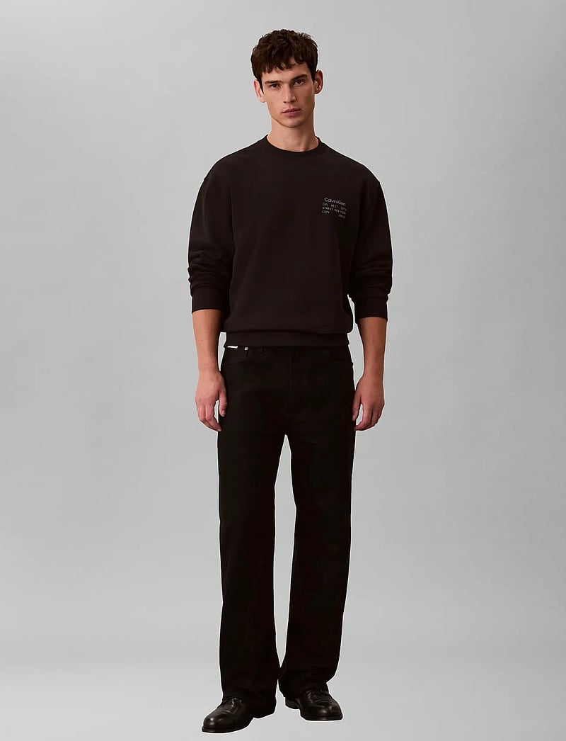 Calvin Klein Jeans - LS EU 350TERRY GRAPHIC CN SWTSHR - sweatshirts - black - 2