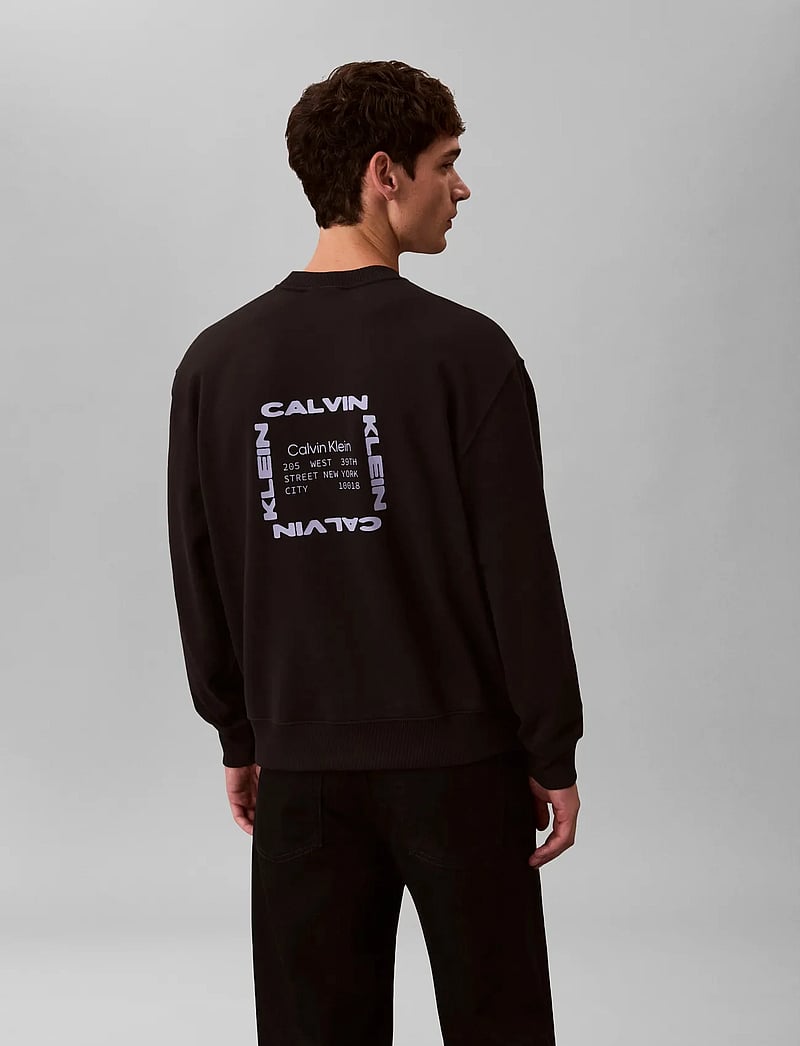 Calvin Klein Jeans - LS EU 350TERRY GRAPHIC CN SWTSHR - sweatshirts - black - 3