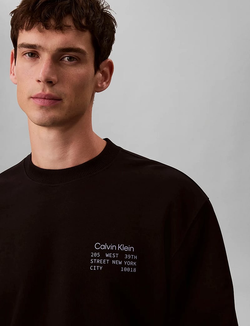 Calvin Klein Jeans - LS EU 350TERRY GRAPHIC CN SWTSHR - sweatshirts - black - 4