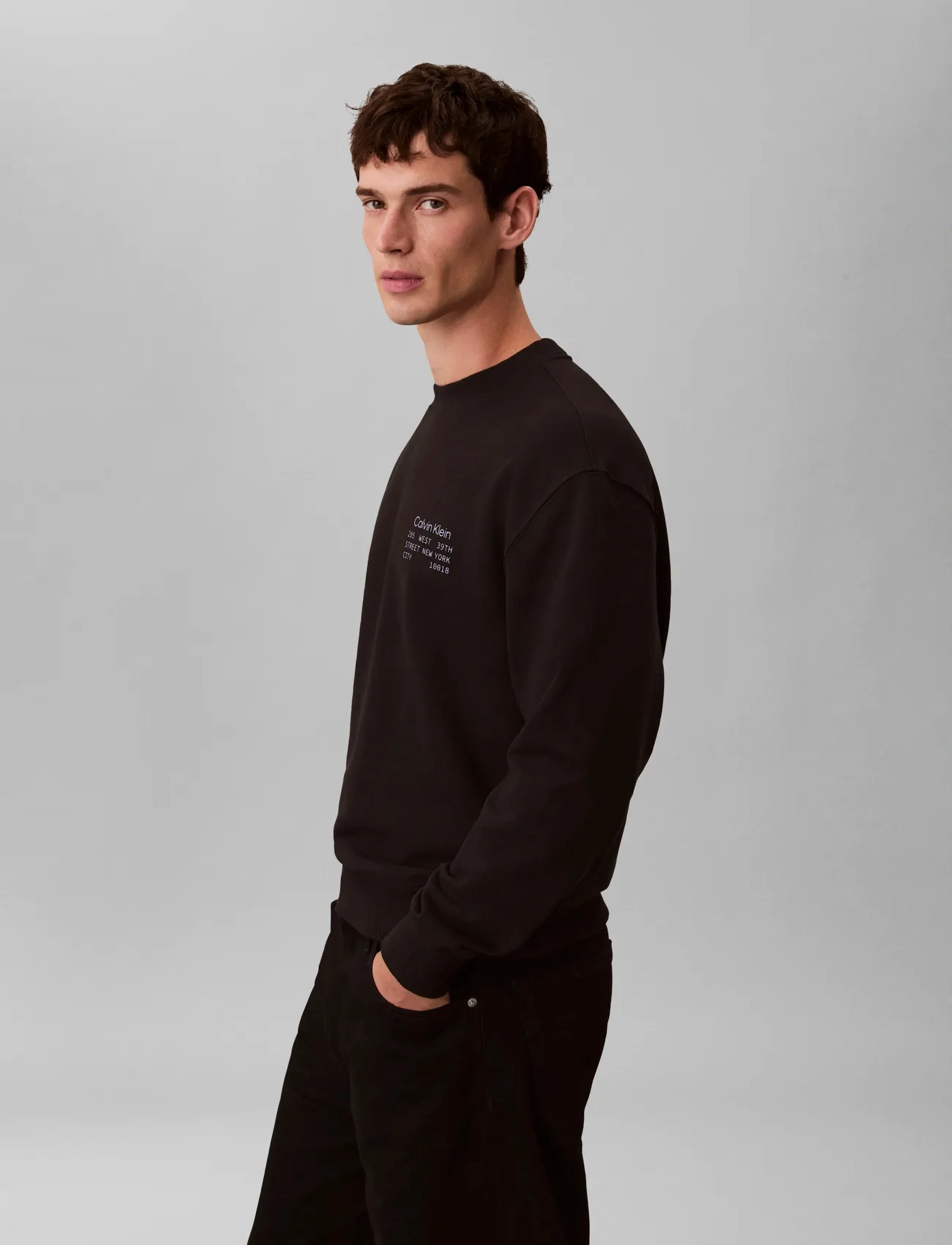 Calvin Klein Jeans - LS EU 350TERRY GRAPHIC CN SWTSHR - nach stil kaufen - black - 5