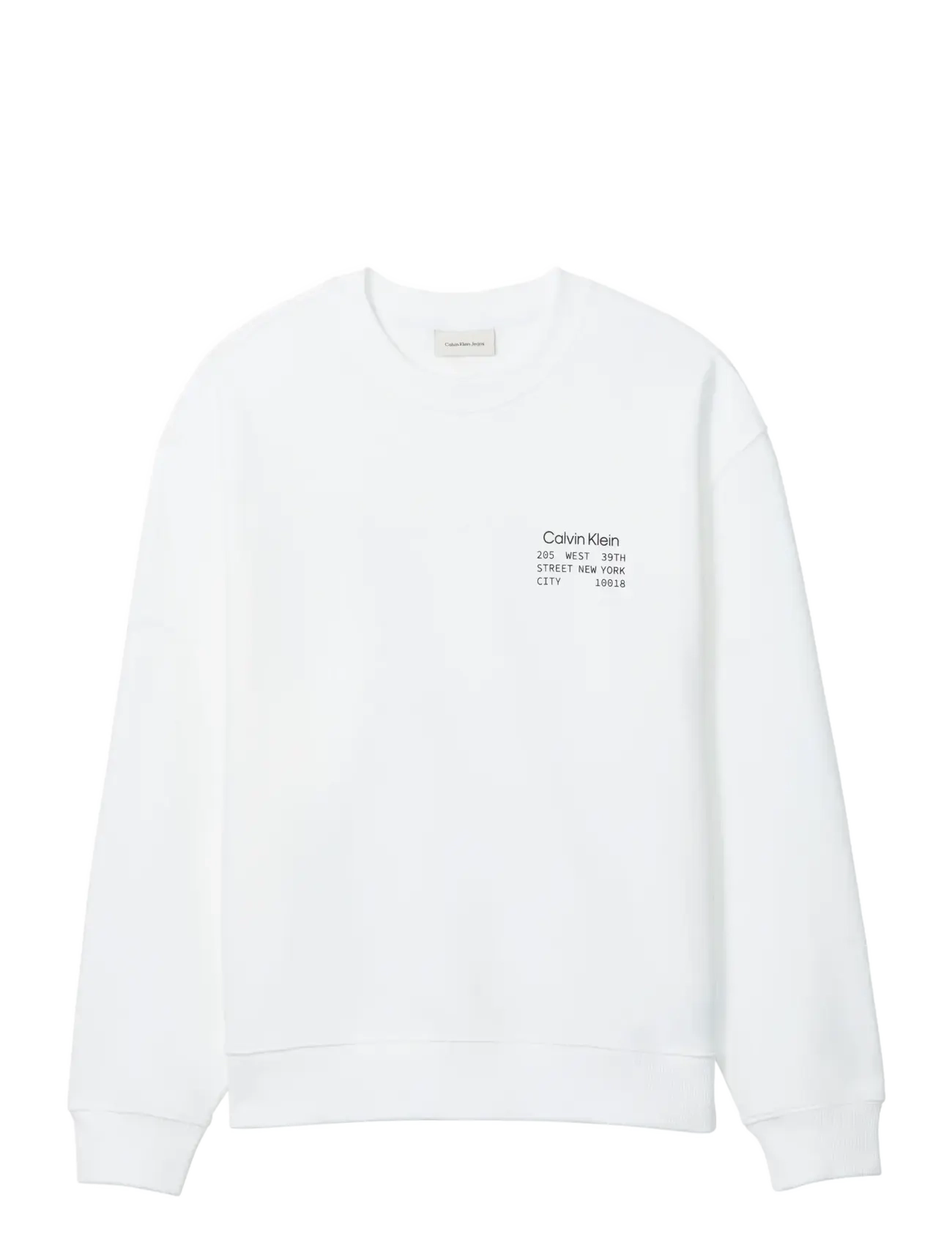 Calvin Klein Jeans LS EU 350TERRY GRAPHIC CN SWTSHR - Svetarit - BRIGHT WHITE / white
