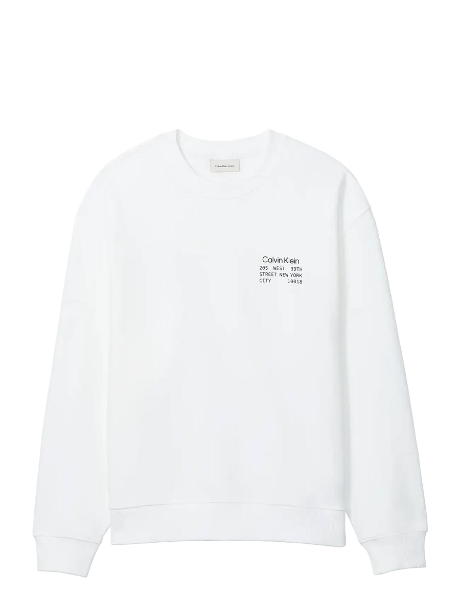Calvin Klein Jeans - LS EU 350TERRY GRAPHIC CN SWTSHR - shoppa efter stil - bright white - 1