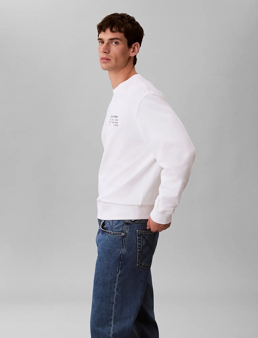 Calvin Klein Jeans - LS EU 350TERRY GRAPHIC CN SWTSHR - shoppa efter stil - bright white - 4