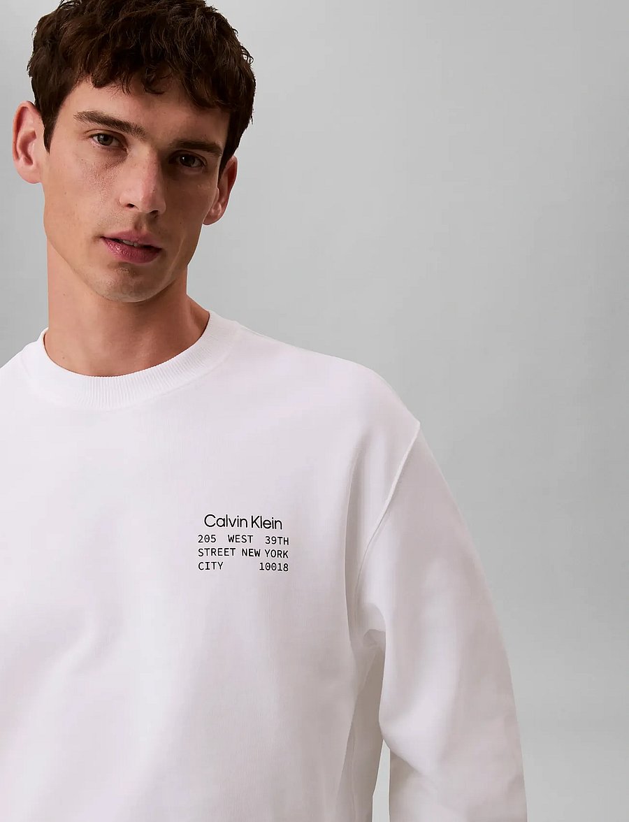 Calvin Klein Jeans - LS EU 350TERRY GRAPHIC CN SWTSHR - shoppa efter stil - bright white - 5