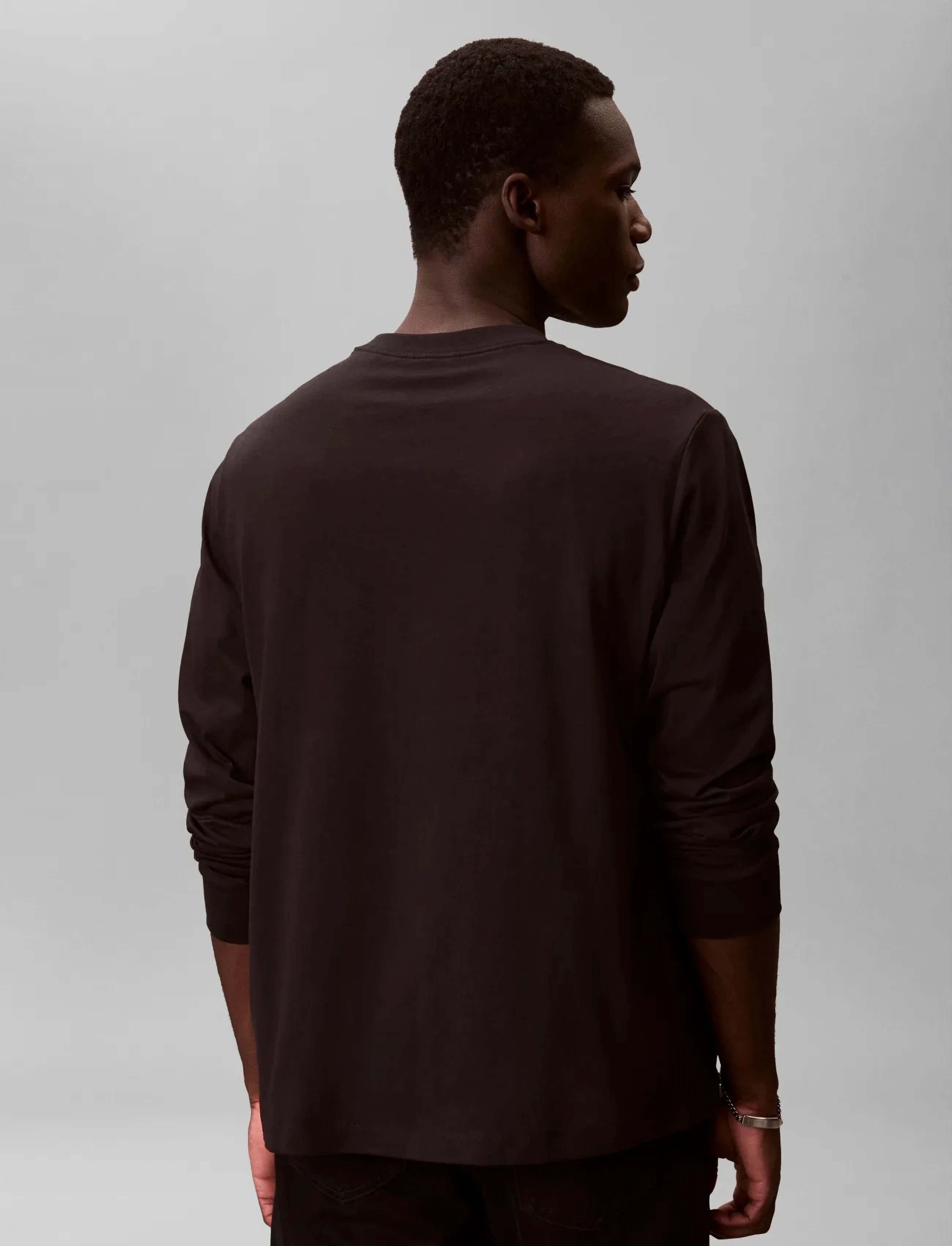 Calvin Klein Jeans - LS 16S JERSEY TRI-COLOR MONOLOGO - shoppa efter stil - black - 3