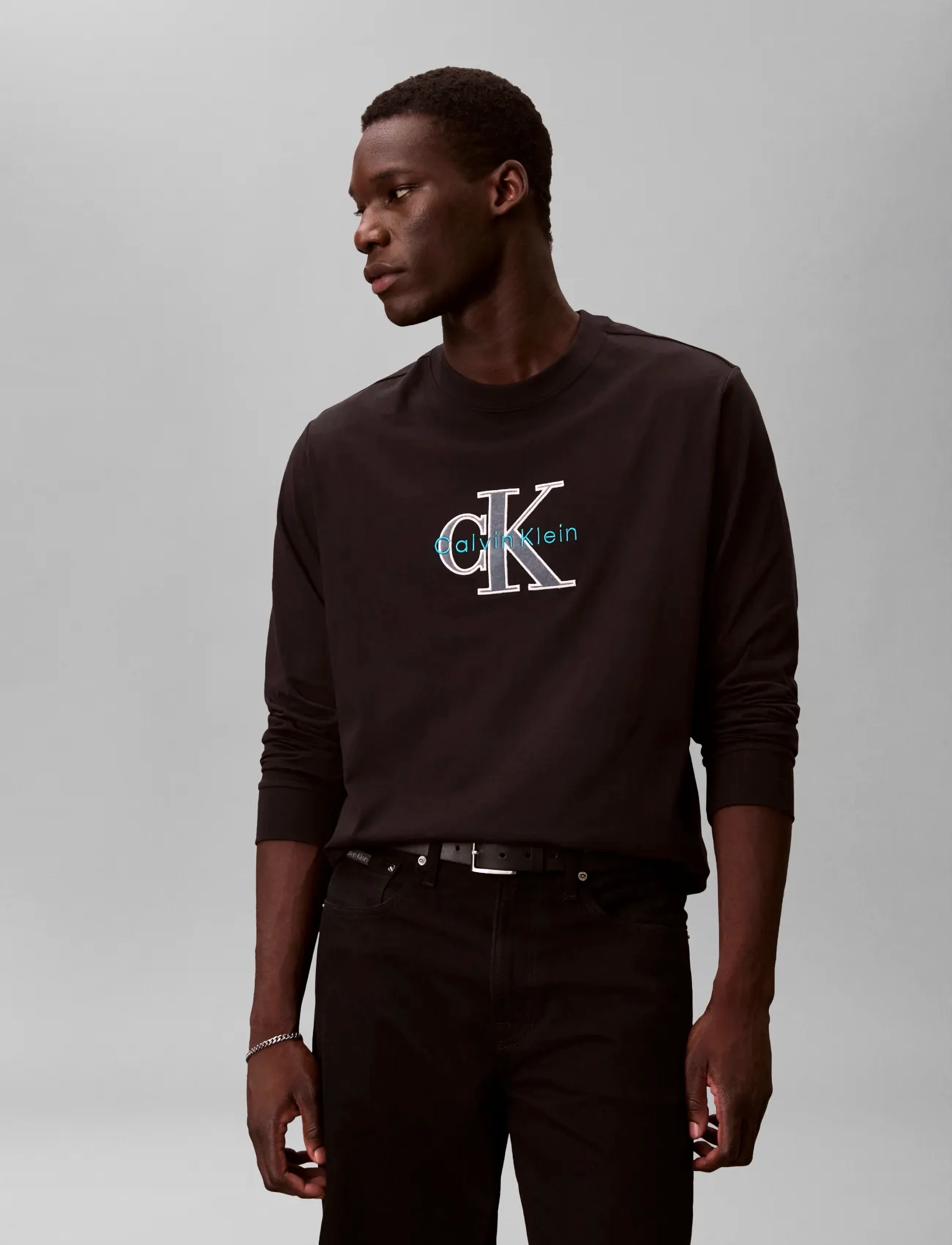 Calvin Klein Jeans Ls 16S Jersey Tri-Color Monologo t-shirts herr – bild 6