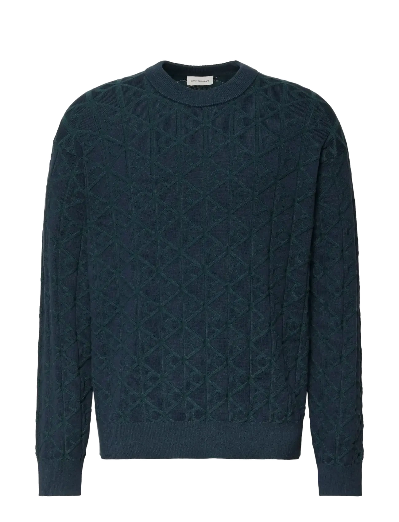 Calvin Klein Jeans LS EASY AOP COTTON CREWNK SWEATE - Clothing - MAGICAL FOREST / navy