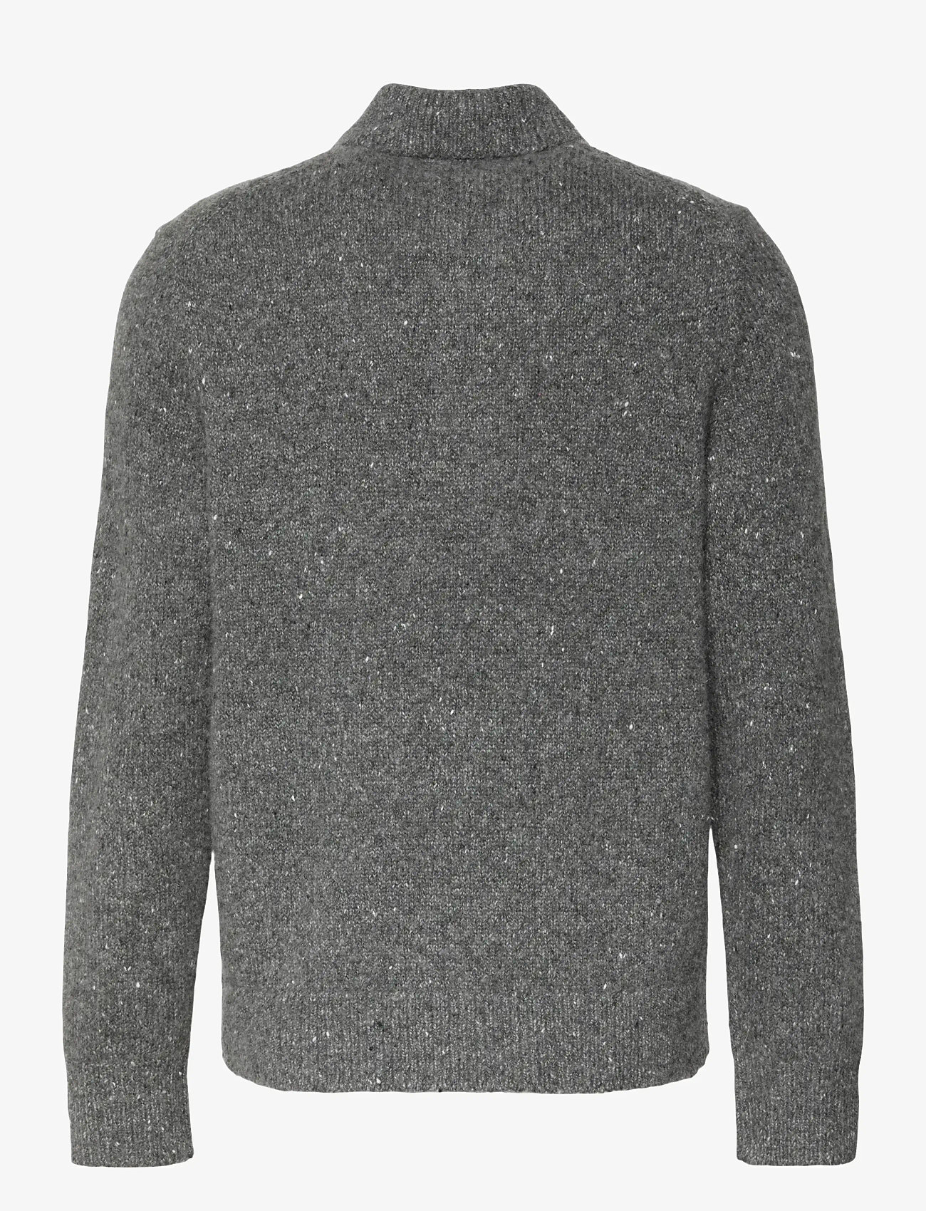 Calvin Klein Jeans - LS NEP YARN POLO SWEATER 3GG - gestrickte polohemden - medium grey neps - 2