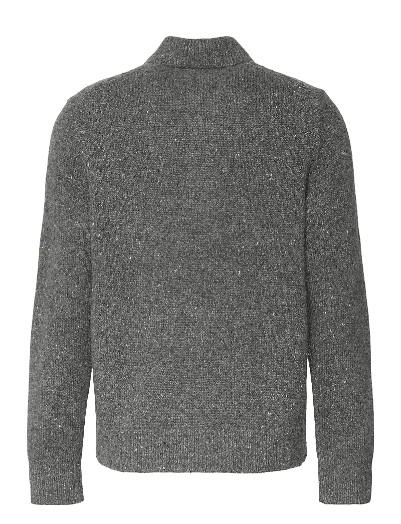 Calvin Klein Jeans - LS NEP YARN POLO SWEATER 3GG - gestrickte polohemden - medium grey neps - 2