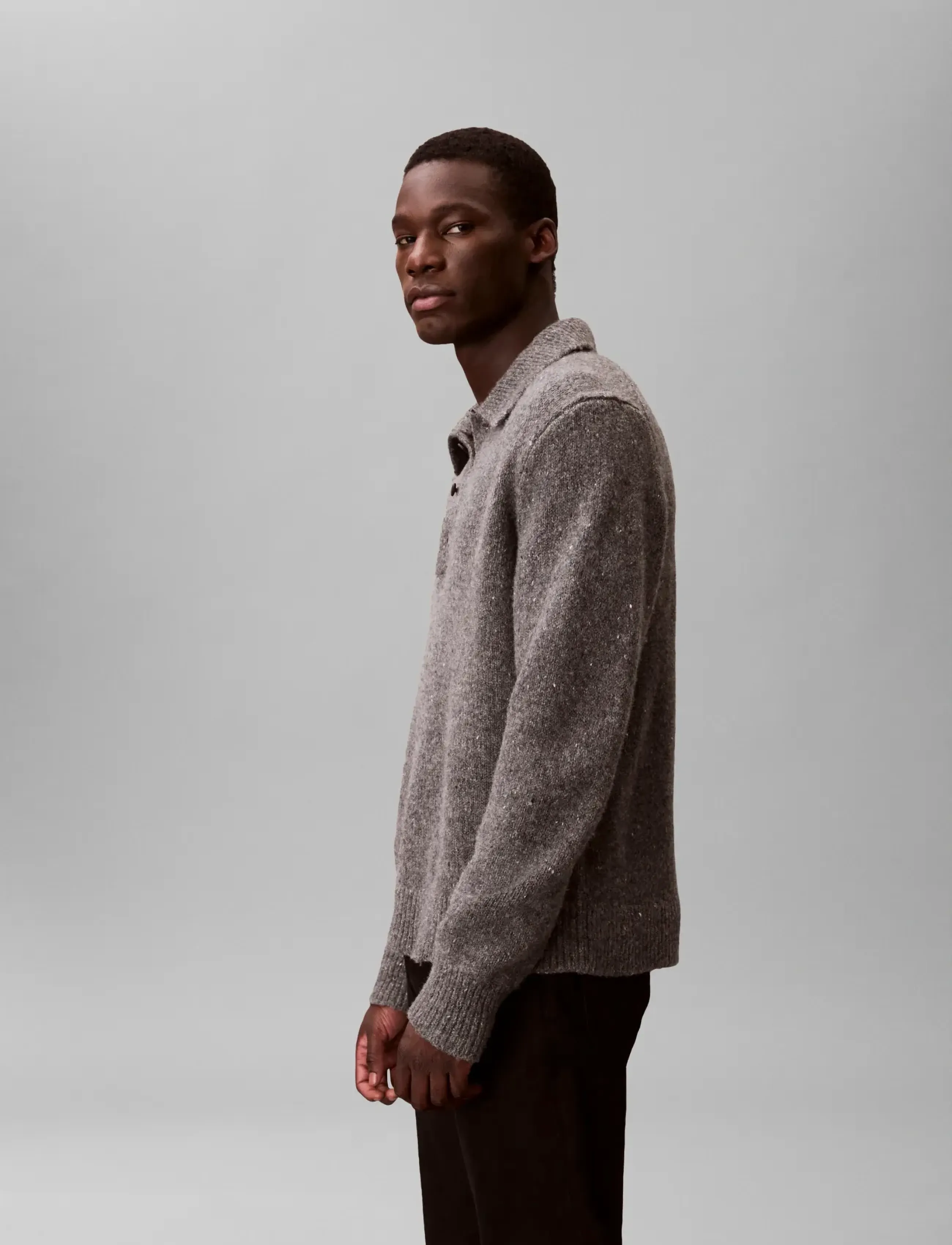 Calvin Klein Jeans Ls Nep Yarn Polo Sweater 3Gg långärmade t-shirts herr – bild 5