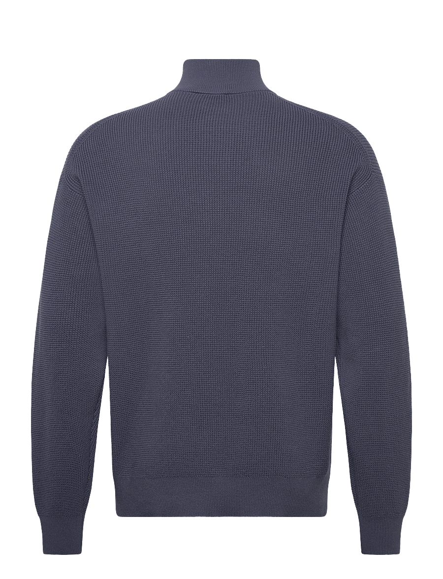 Calvin Klein Jeans - LS EZ COTTON WAFFLE QUARTER ZIP - halfzip strik - blue nomad - 1