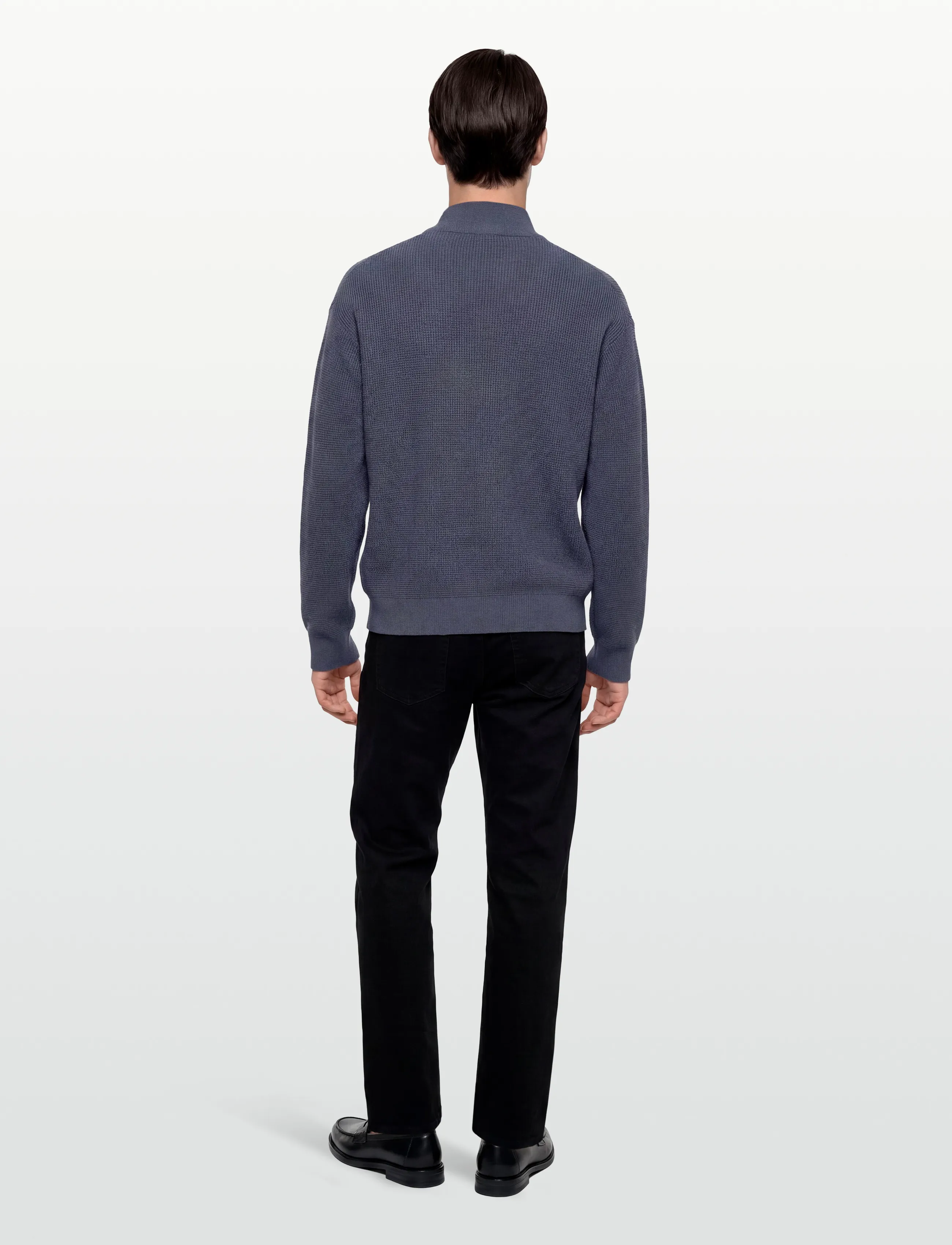 Calvin Klein Jeans - LS EZ COTTON WAFFLE QUARTER ZIP - half zip-tröjor - blue nomad - 5
