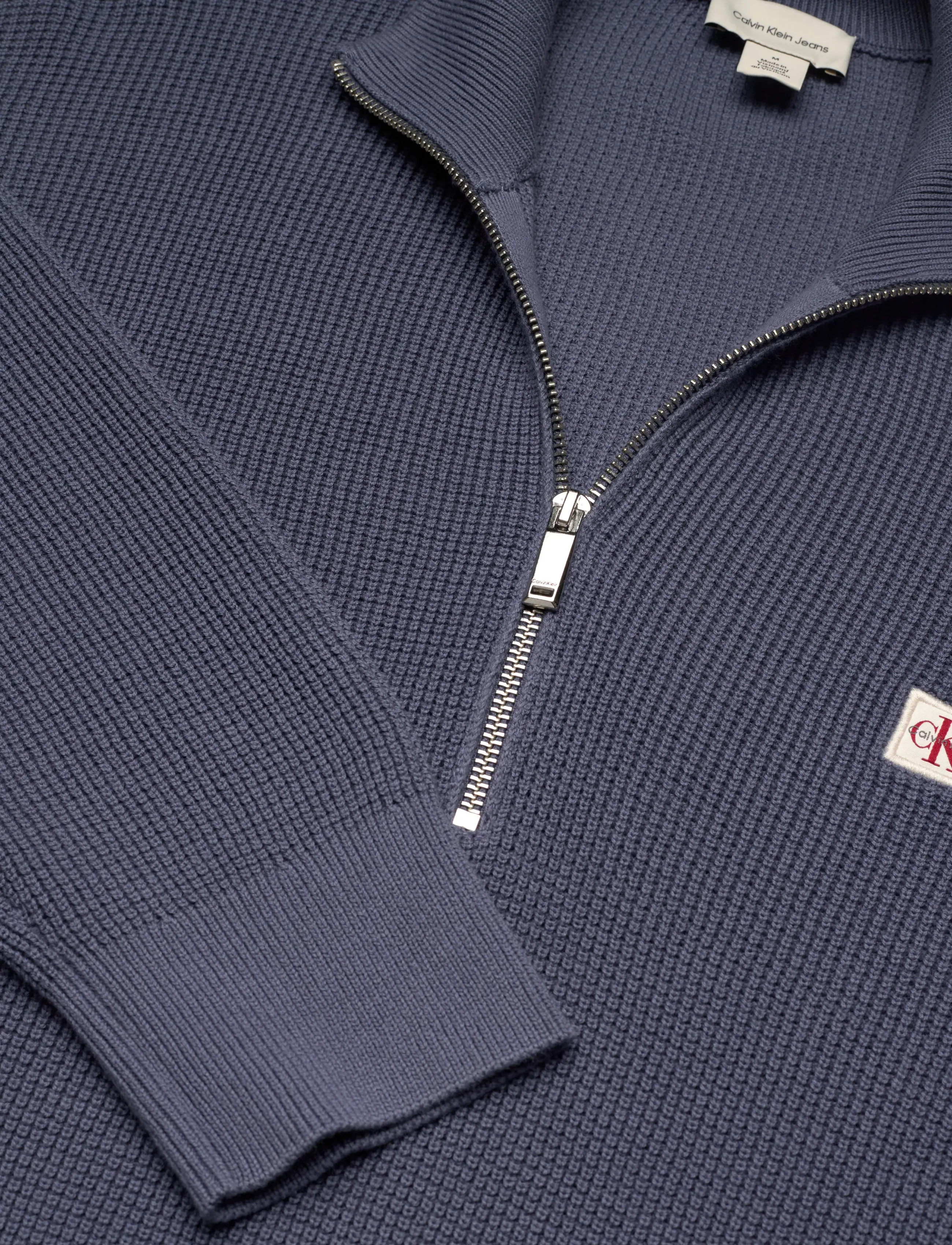 Calvin Klein Jeans - LS EZ COTTON WAFFLE QUARTER ZIP - halfzip strik - blue nomad - 2