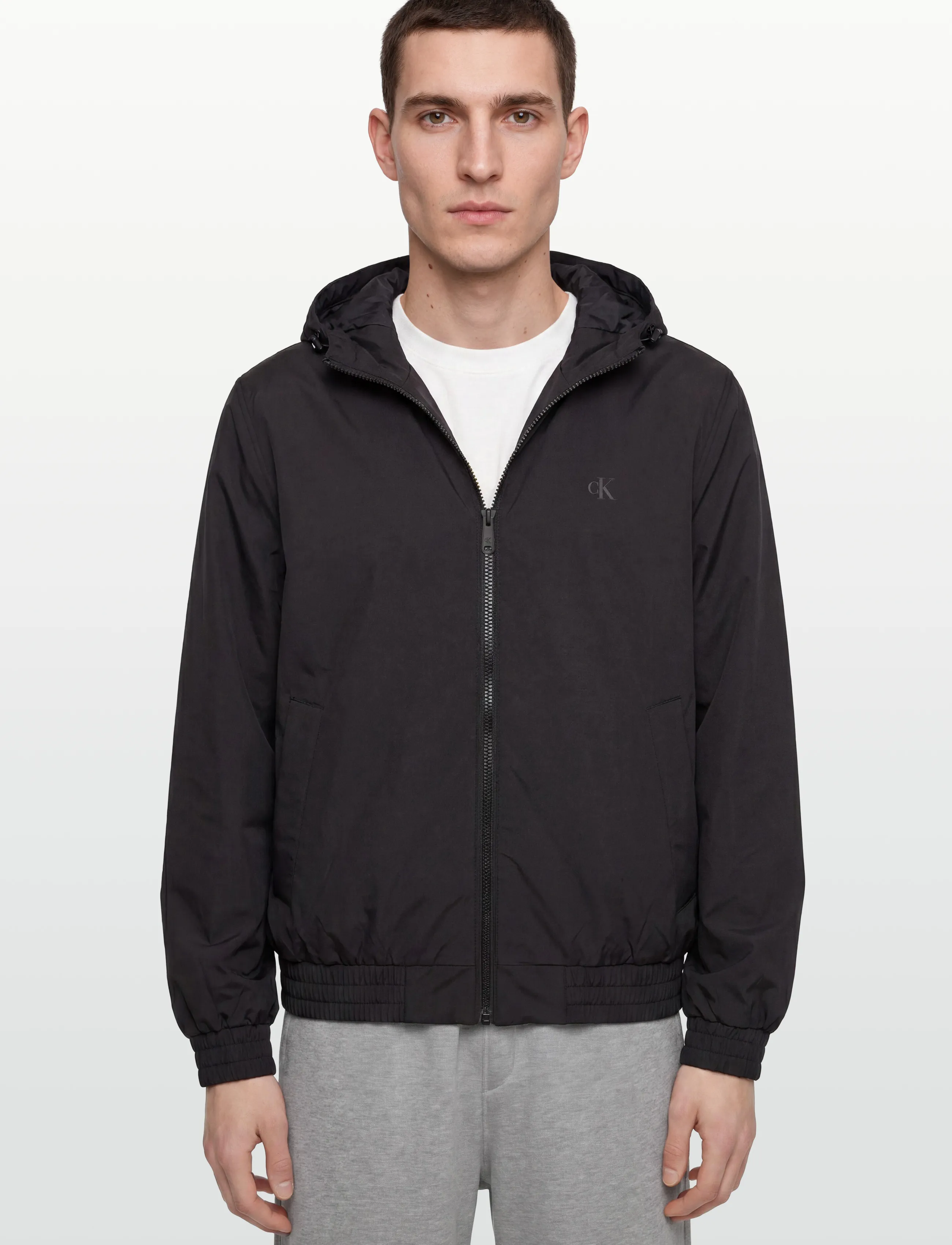 Calvin Klein Jeans - LS HOODED RIPSTOP HARRINGTON JKT - forårsjakker - black - 3
