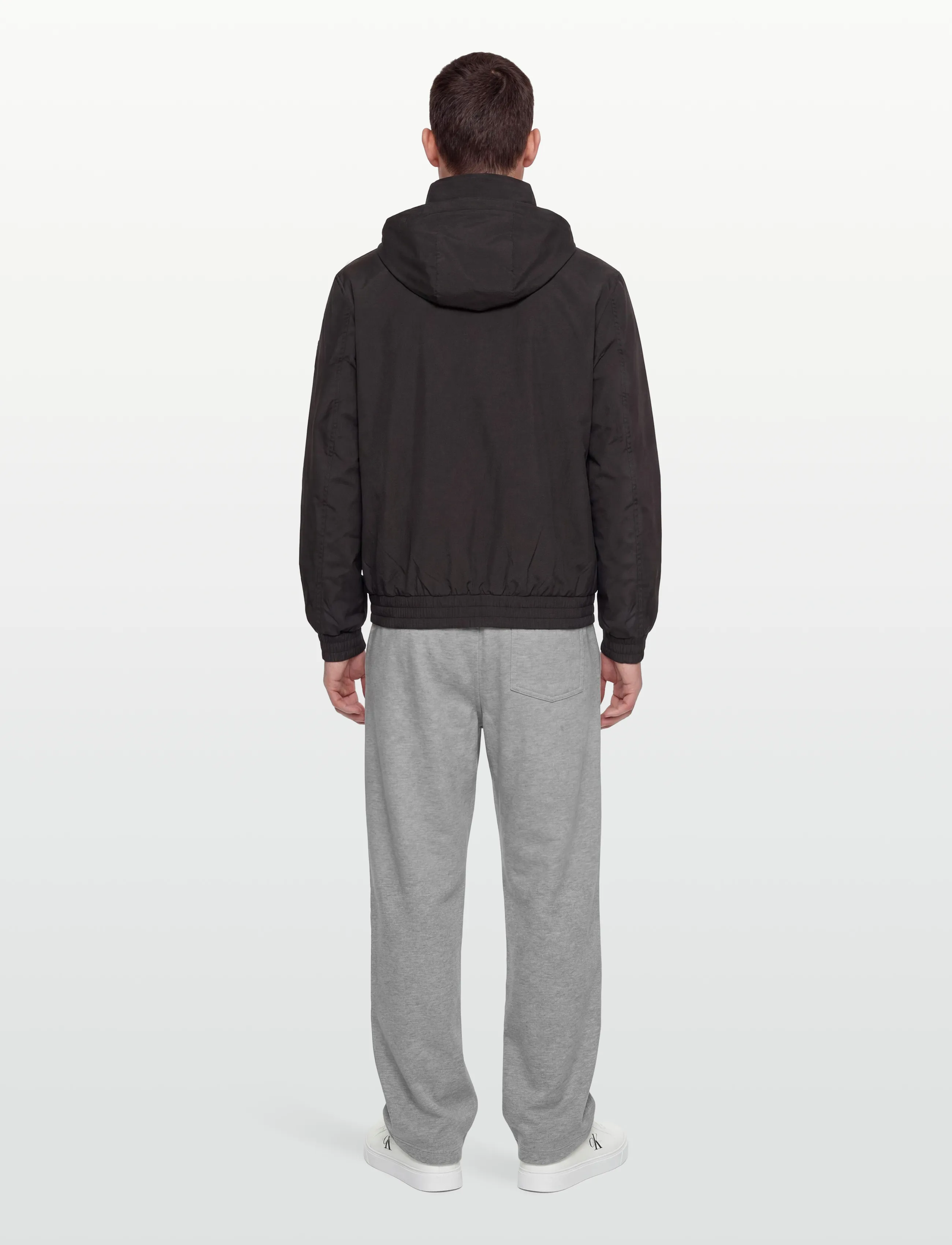 Calvin Klein Jeans - LS HOODED RIPSTOP HARRINGTON JKT - forårsjakker - black - 4