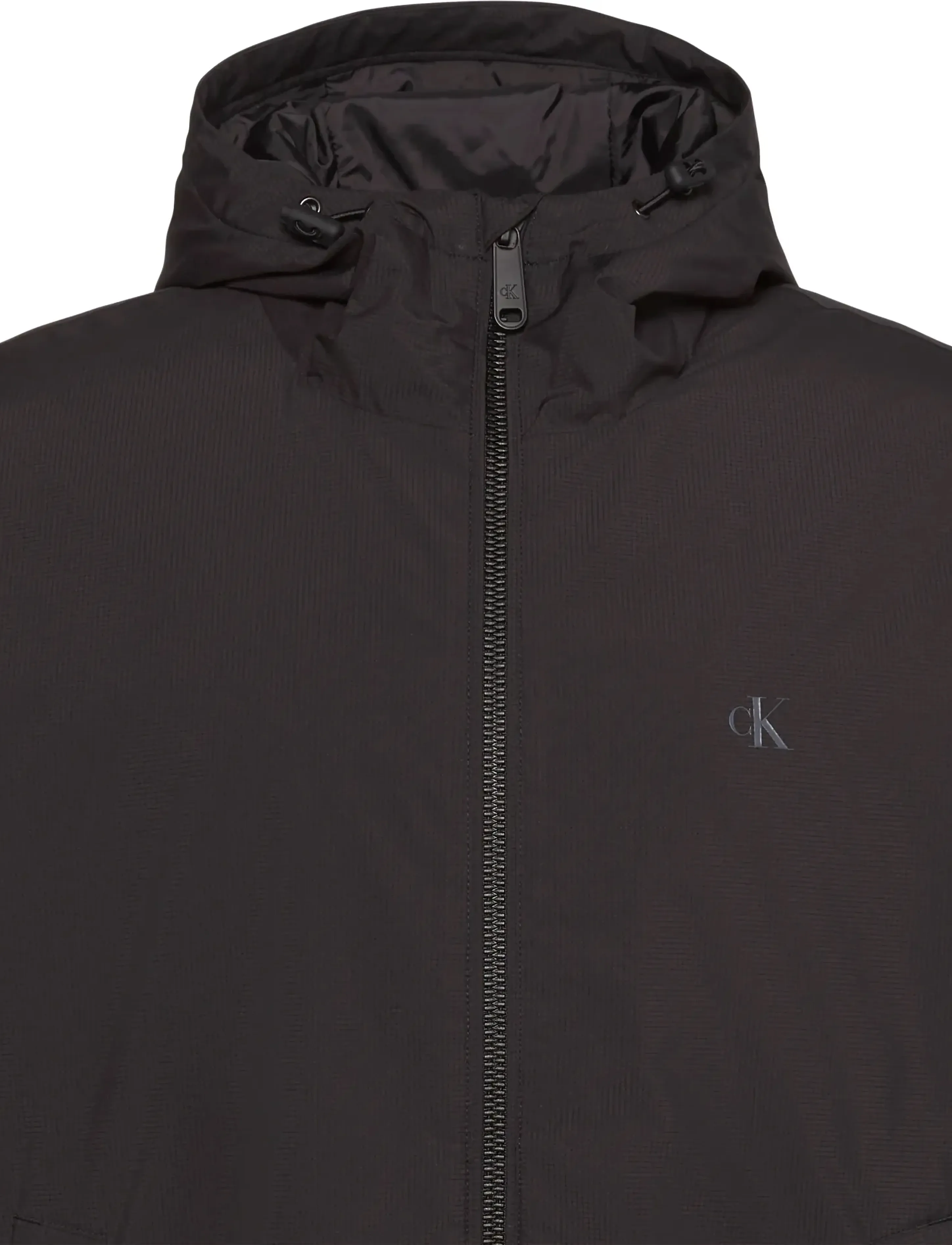 Calvin Klein Jeans - LS HOODED RIPSTOP HARRINGTON JKT - forårsjakker - black - 5