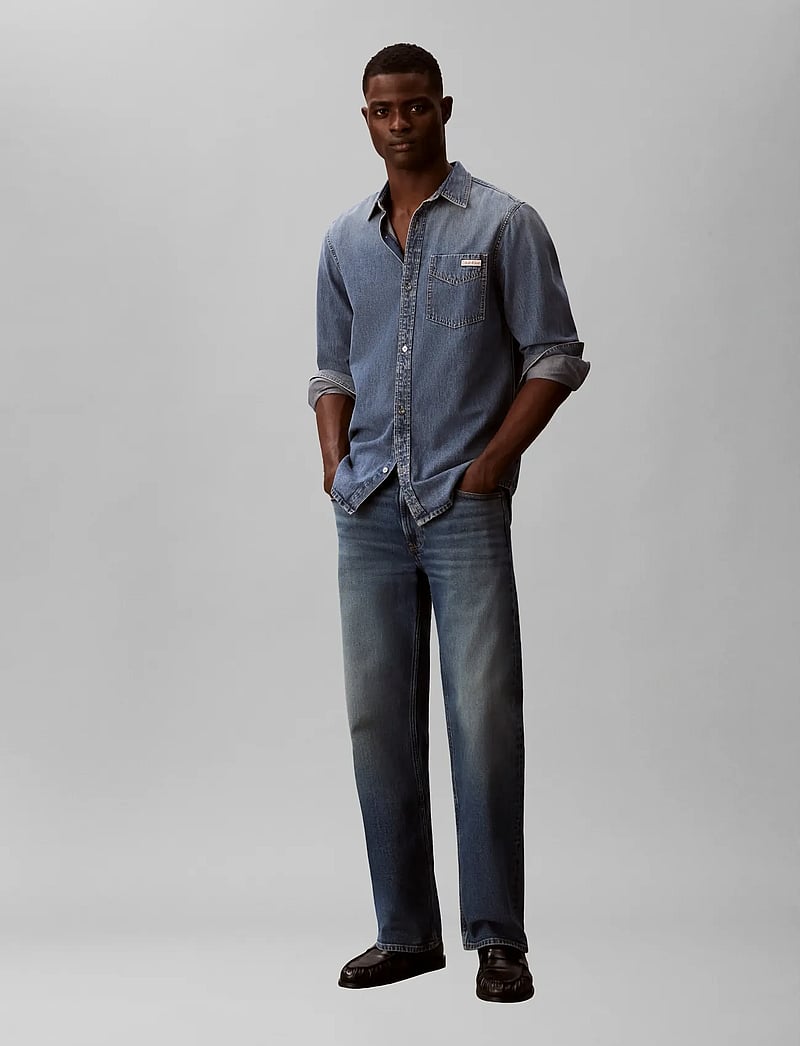 Calvin Klein Jeans - ESSNTL CLSSC CK VINTAGE INDIGO S - teksasärgid - ck vintage indigo - 0