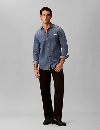 Essntl Clssc Ck Vintage Indigo S - Denimskjorter