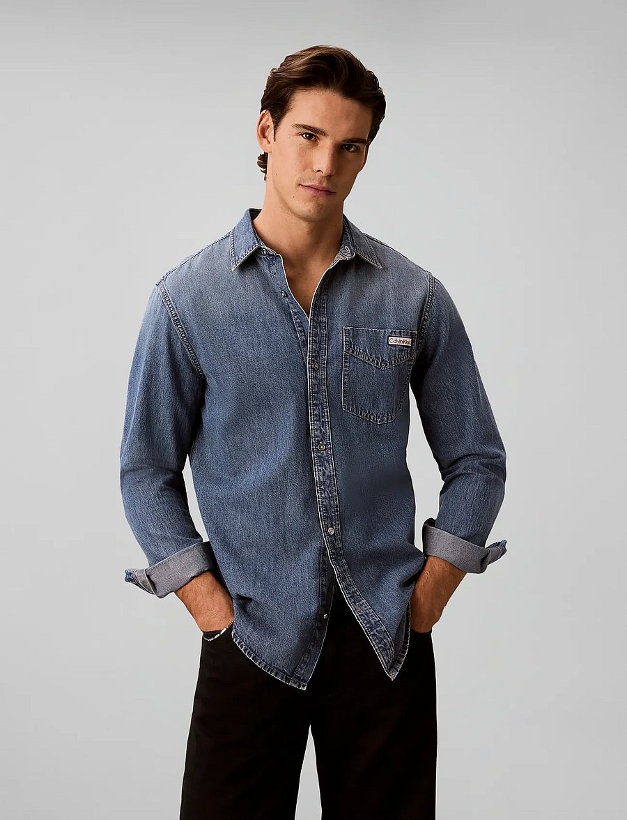 Calvin Klein Jeans - CK VINT INDIGO CASUAL ESS SHIRT - chemises en jean - ck vintage indigo - 3