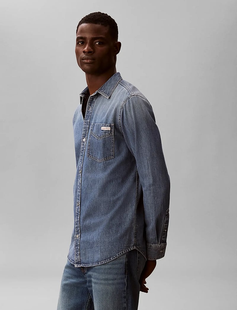 Calvin Klein Jeans - ESSNTL CLSSC CK VINTAGE INDIGO S - teksasärgid - ck vintage indigo - 4