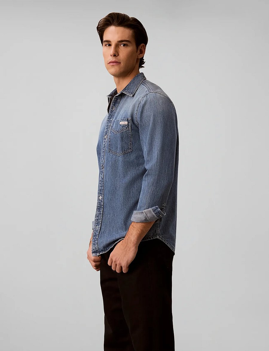 Calvin Klein Jeans - CK VINT INDIGO CASUAL ESS SHIRT - chemises en jean - ck vintage indigo - 5