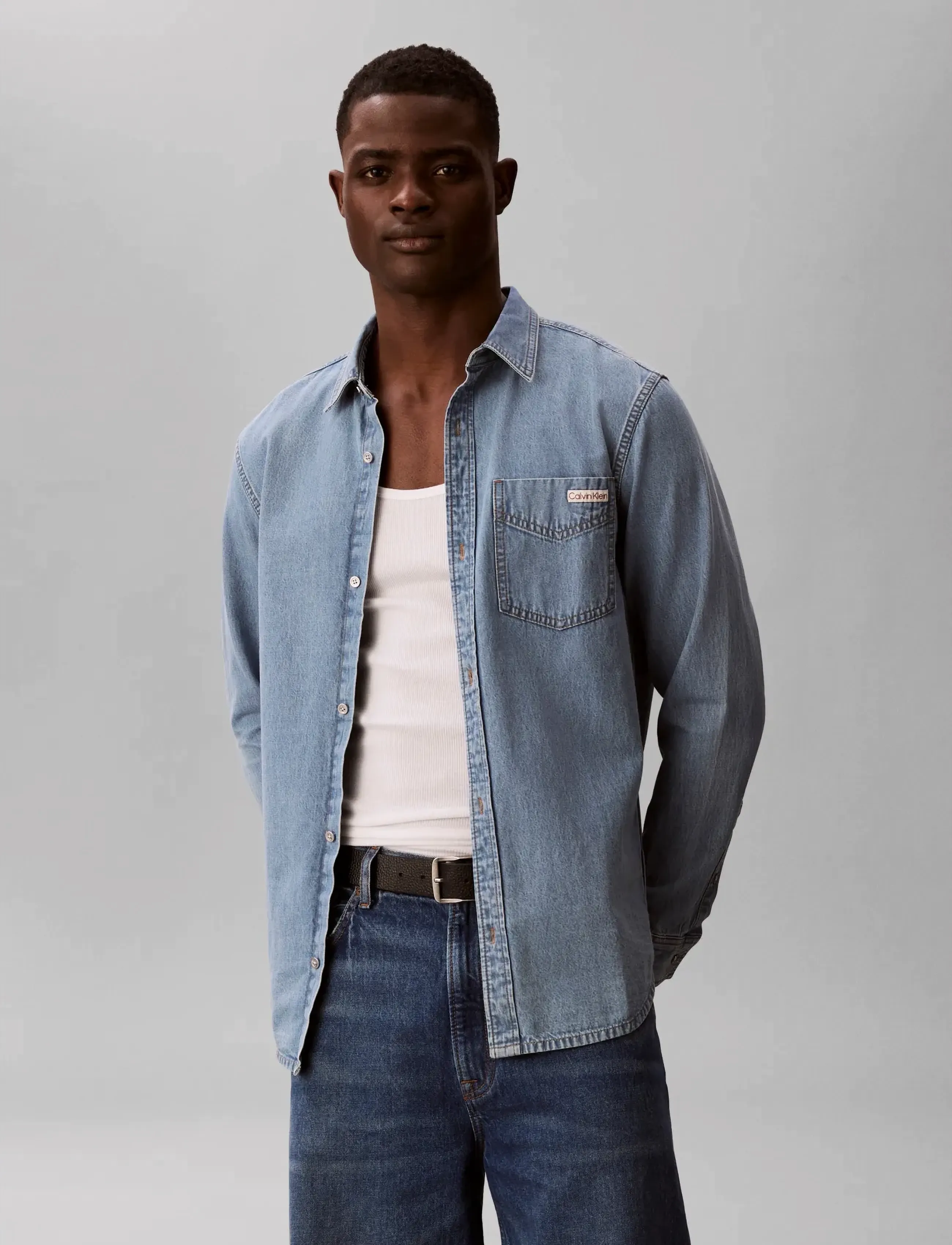 Calvin Klein Jeans - ESSENTIAL CLASSIC 205 LT BLUE SH - denimskjorter - 205 lt blue stone - 3