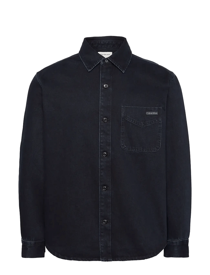 Calvin Klein Jeans - BLUE BLACK STONE 90S OVERSHIRT - jeanshemden - blue black stone - 1