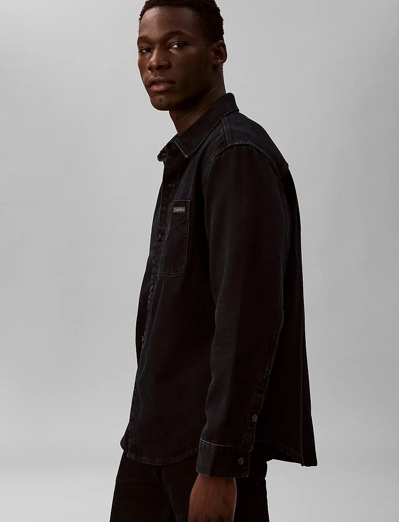 Calvin Klein Jeans - BLUE BLACK STONE 90S OVERSHIRT - jeanshemden - blue black stone - 2