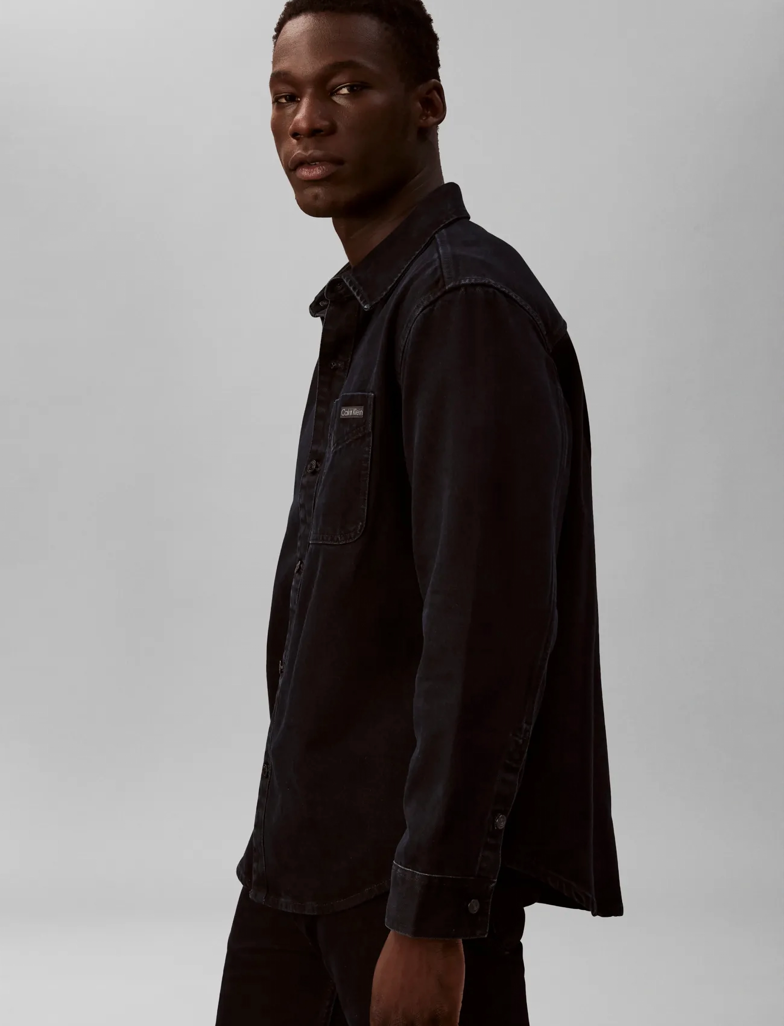 Calvin Klein Jeans - BLUE BLACK STONE 90S OVERSHIRT - denim shirts - blue black stone - 2