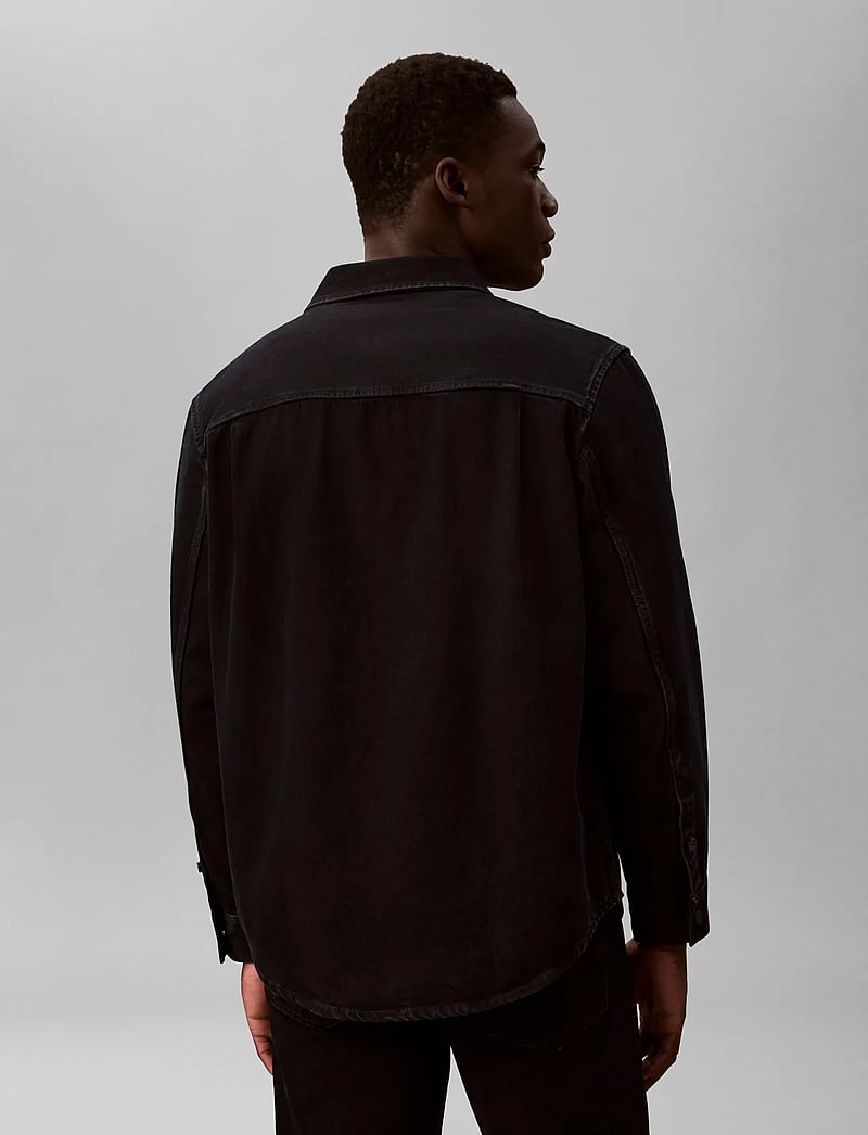 Calvin Klein Jeans - BLUE BLACK STONE 90S OVERSHIRT - jeanshemden - blue black stone - 5