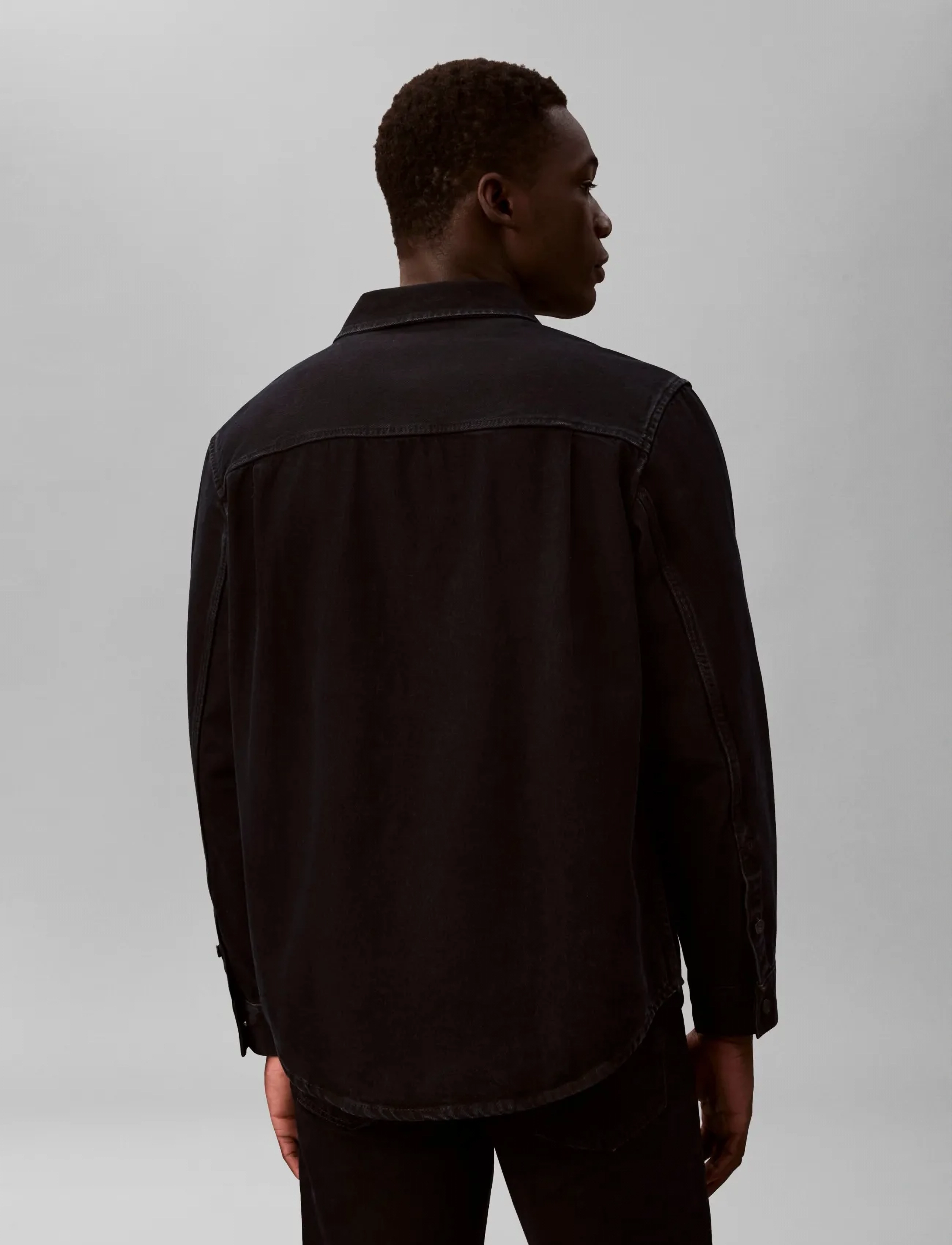 Calvin Klein Jeans - BLUE BLACK STONE 90S OVERSHIRT - denim shirts - blue black stone - 5