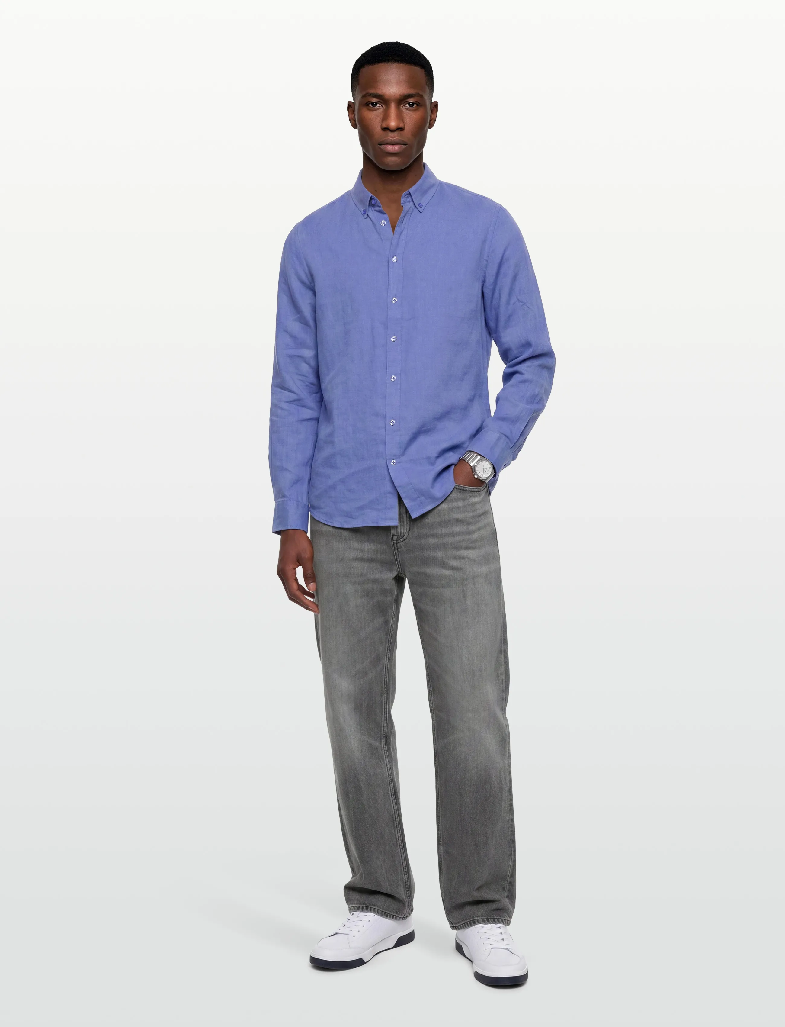 Calvin Klein Jeans 90S STRAIGHT METEORITE TENCEL JE - Gallabuxur - METEORITE / grey