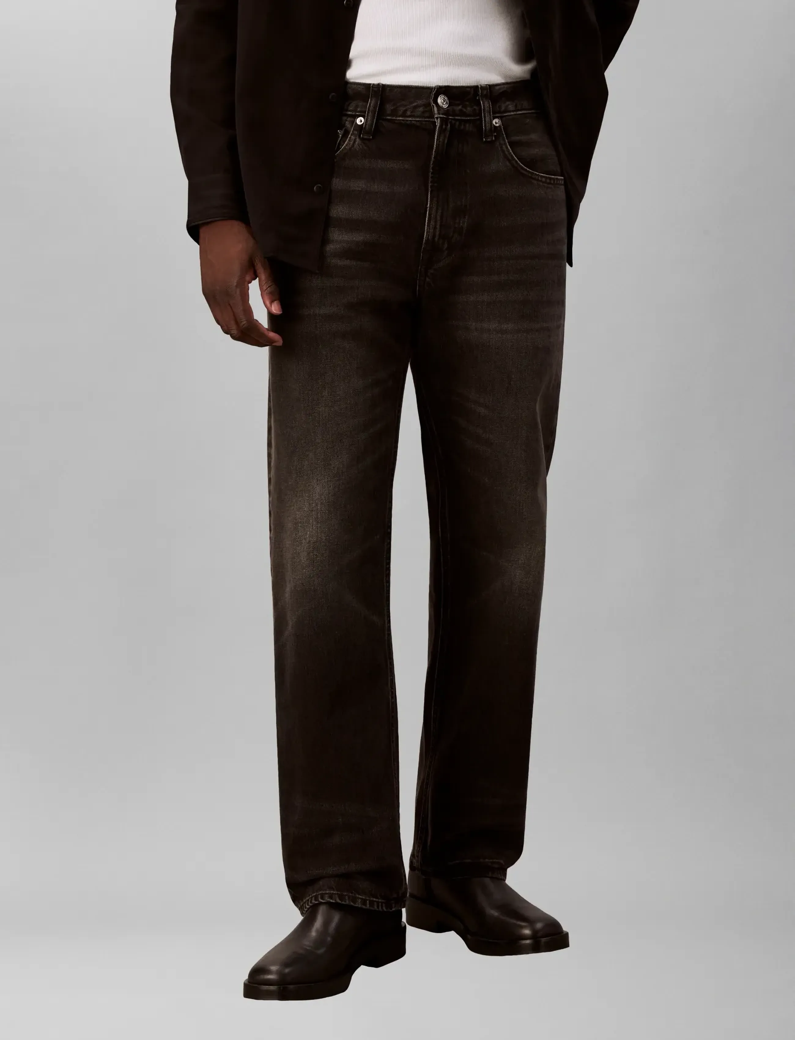 Calvin Klein Jeans 90S Straight Klein Black Jean, 38 x 34, Black, Jeans > Almindelige, Herre
