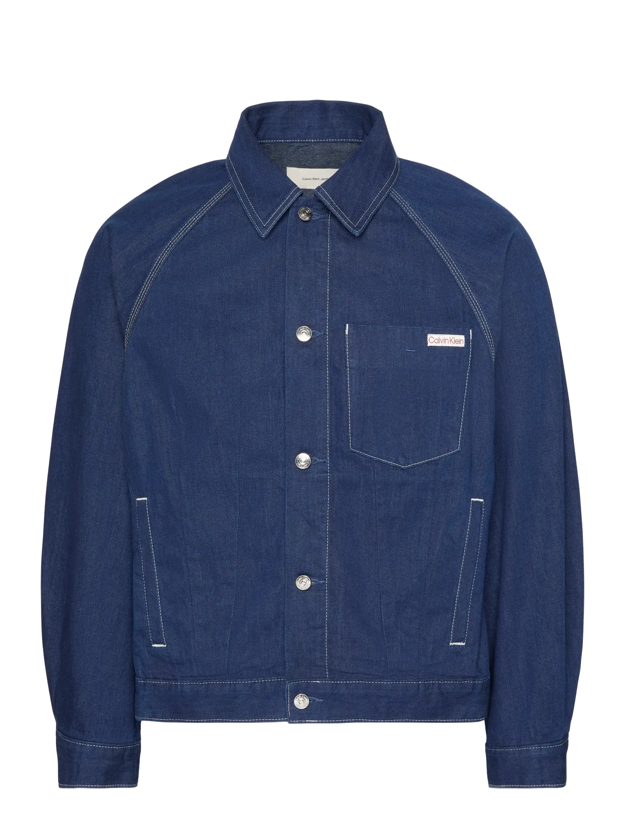 Calvin Klein Jeans DARTED WORKWEAR JACKET SHURIKEN - Transitional Layering - SHURIKEN RINSE / blue