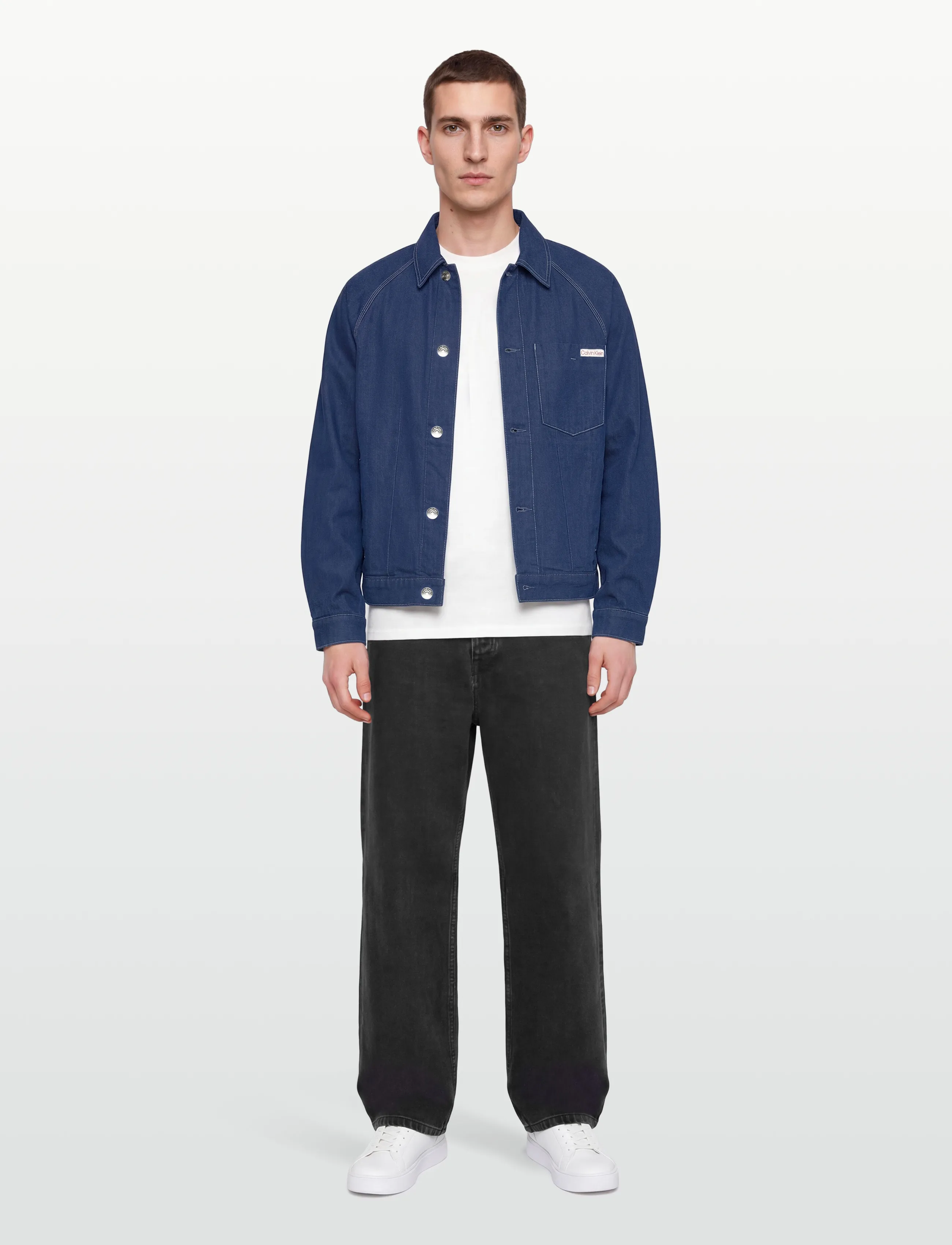 Calvin Klein Jeans DARTED WORKWEAR JACKET SHURIKEN - Kläder - SHURIKEN RINSE / blue