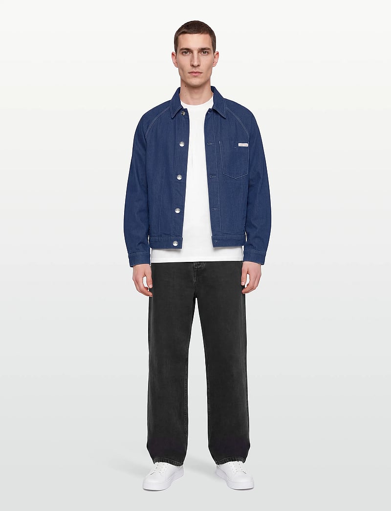 Calvin Klein Jeans - DARTED WORKWEAR JACKET SHURIKEN - forårsjakker - shuriken rinse - 0